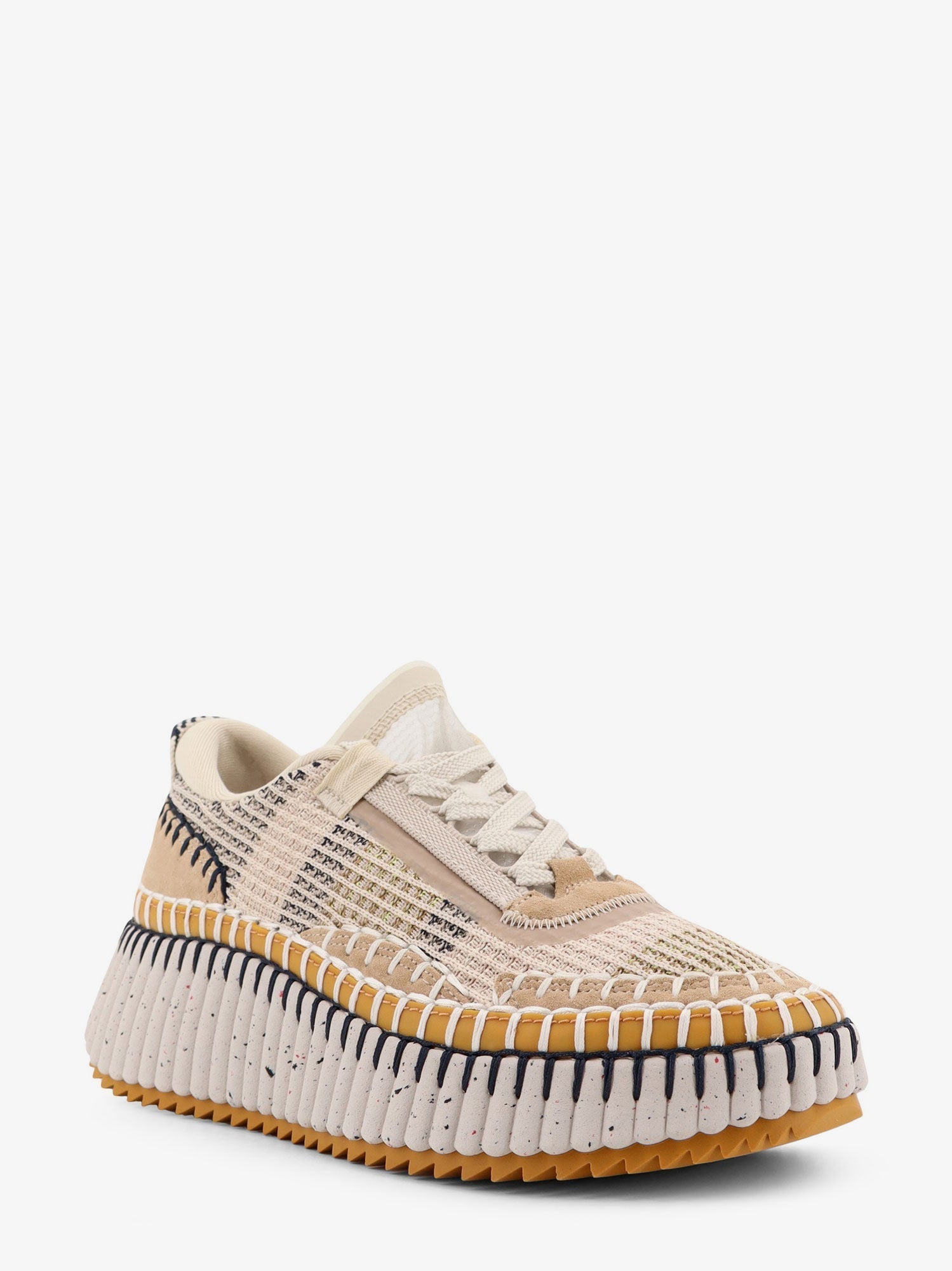 Оригінальна Nama Low top Mesh Sneakers With Suede Inserts CHLOE – вид ззаду