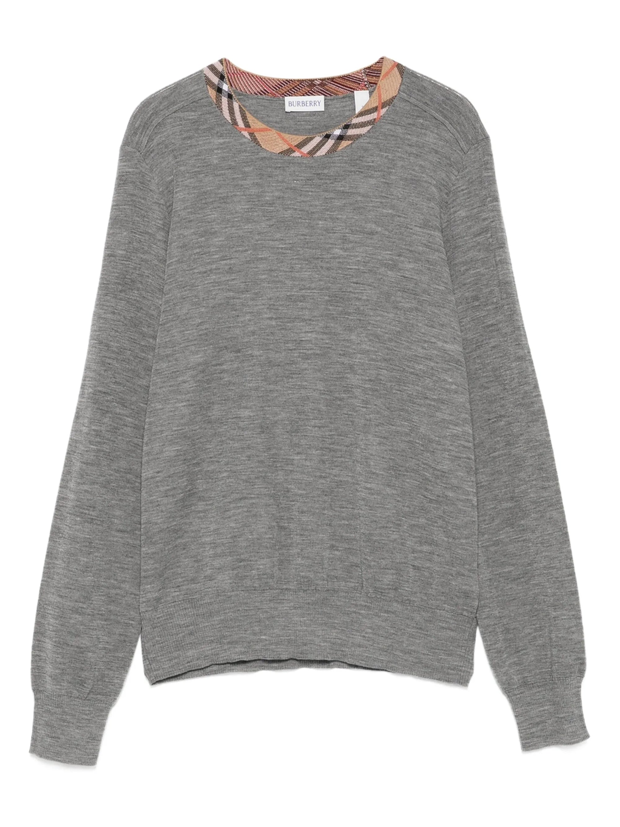 Check Trim Sweater BURBERRY – Гарантія оригінальності – боковий вид