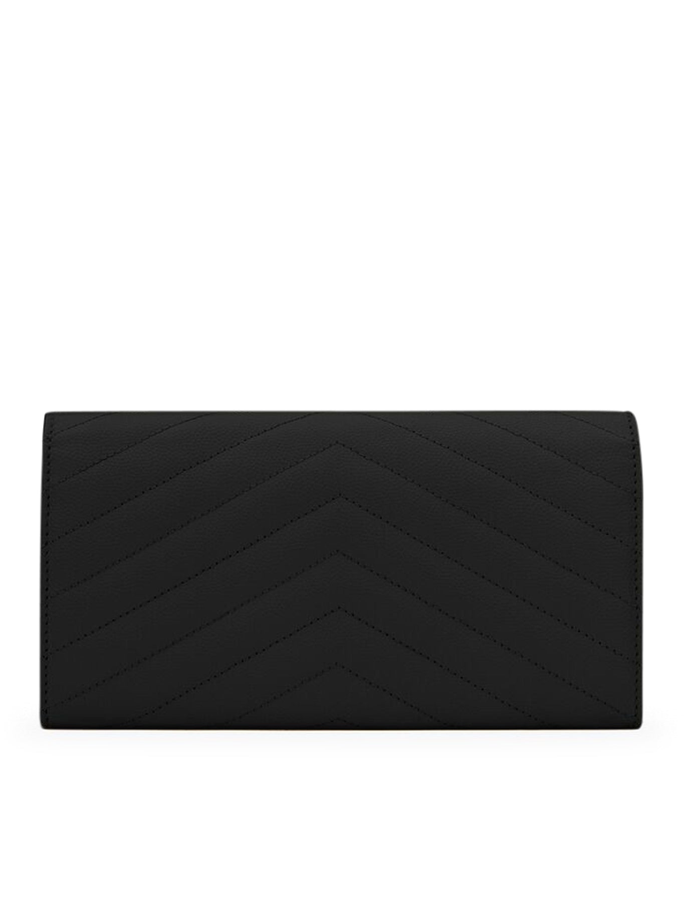LARGE CASSANDRE MATELASSÉ FLAP WALLET IN GRAIN DE POUDRE EMBOSSED LEATHER SAINT LAURENT – Гарантія оригінальності – вид ззаду