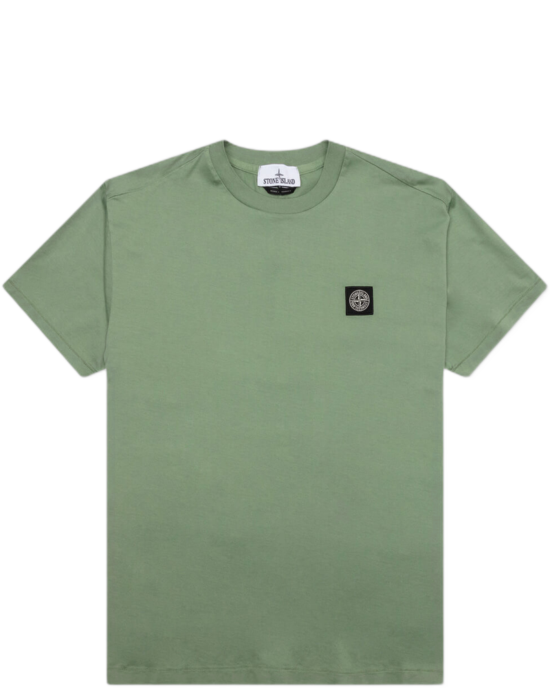 Compass Patch Logo S/S T-Shirt - Sage - STONE ISLAND (Background Removed)