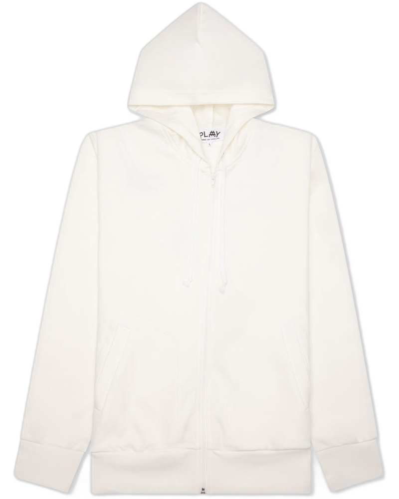 Comme des Garcons PLAY x the Artist Invader Full-Zip Hoodie - Off-White - COMME DES GARCONS (Background Removed)
