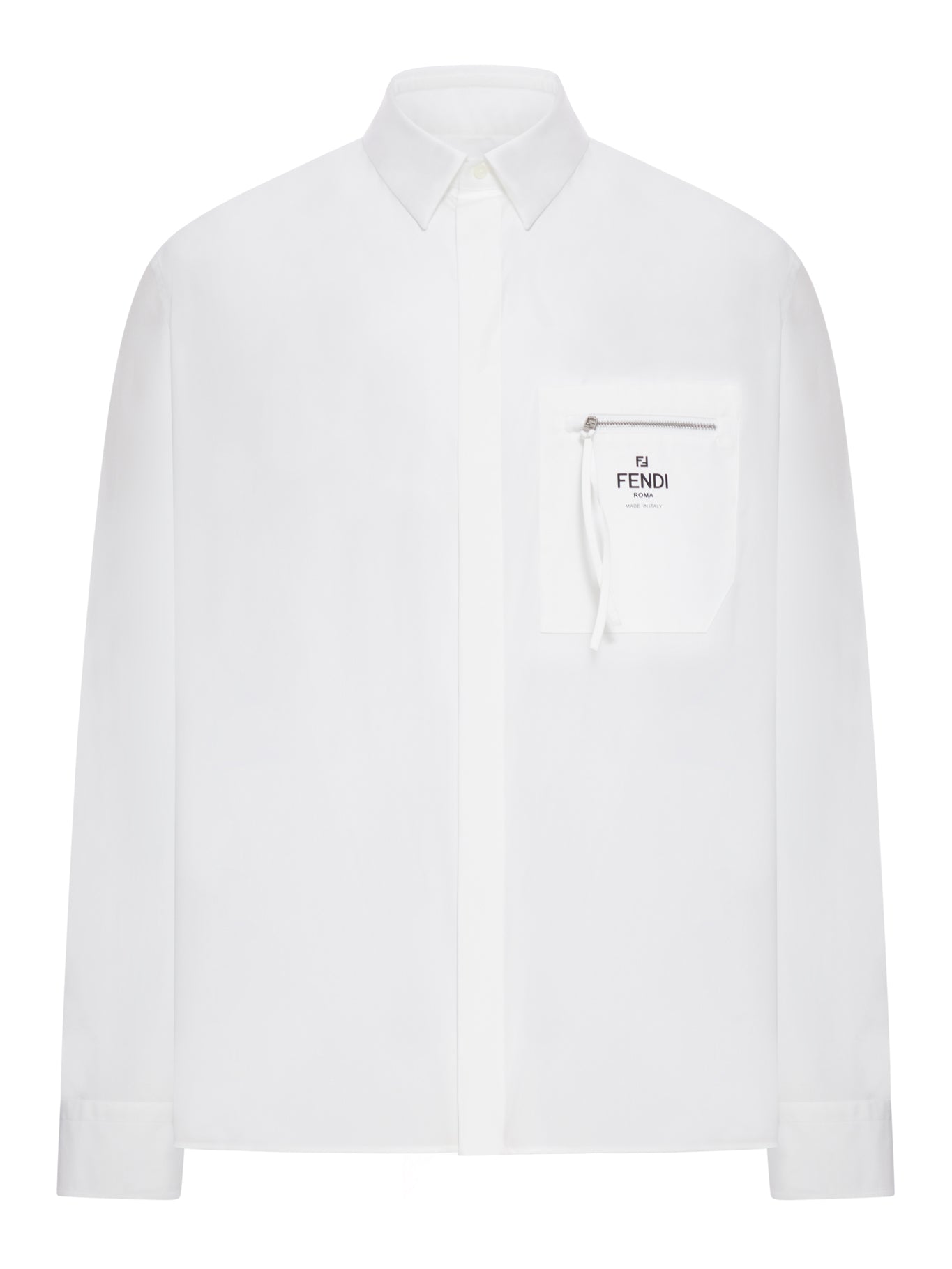 BOXY FIT COTTON SHIRT FENDI – Гарантія оригінальності – боковий вид