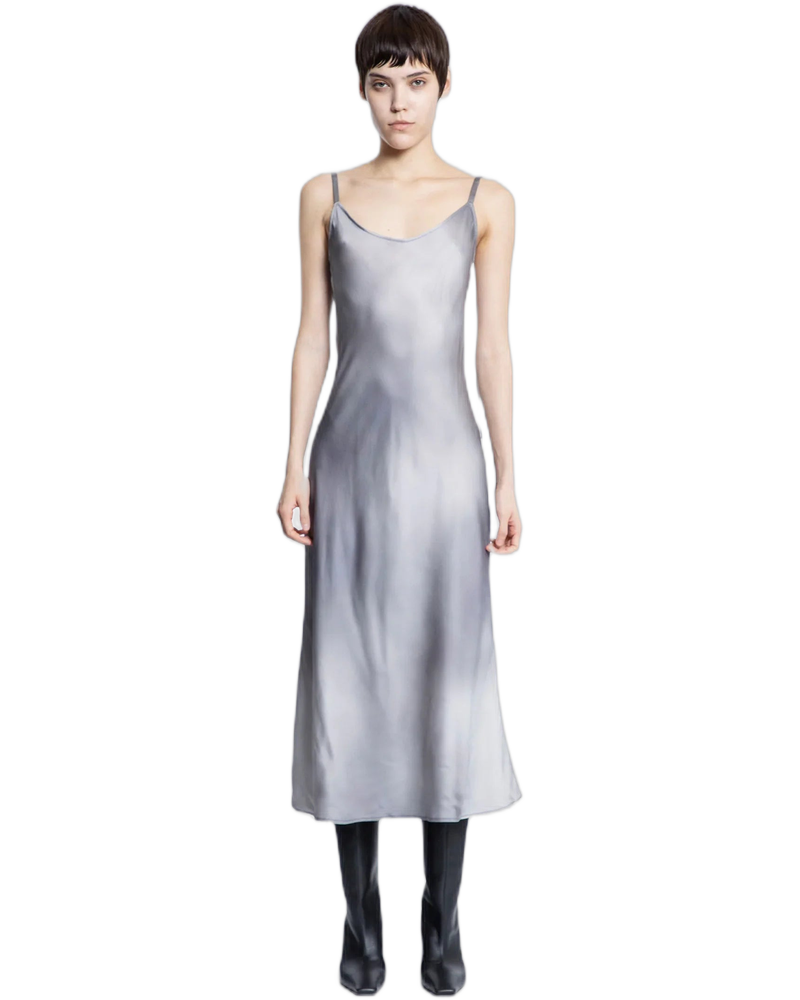 Vestito sottoveste in raso fluido stampato - ACNE STUDIOS (Background Removed)