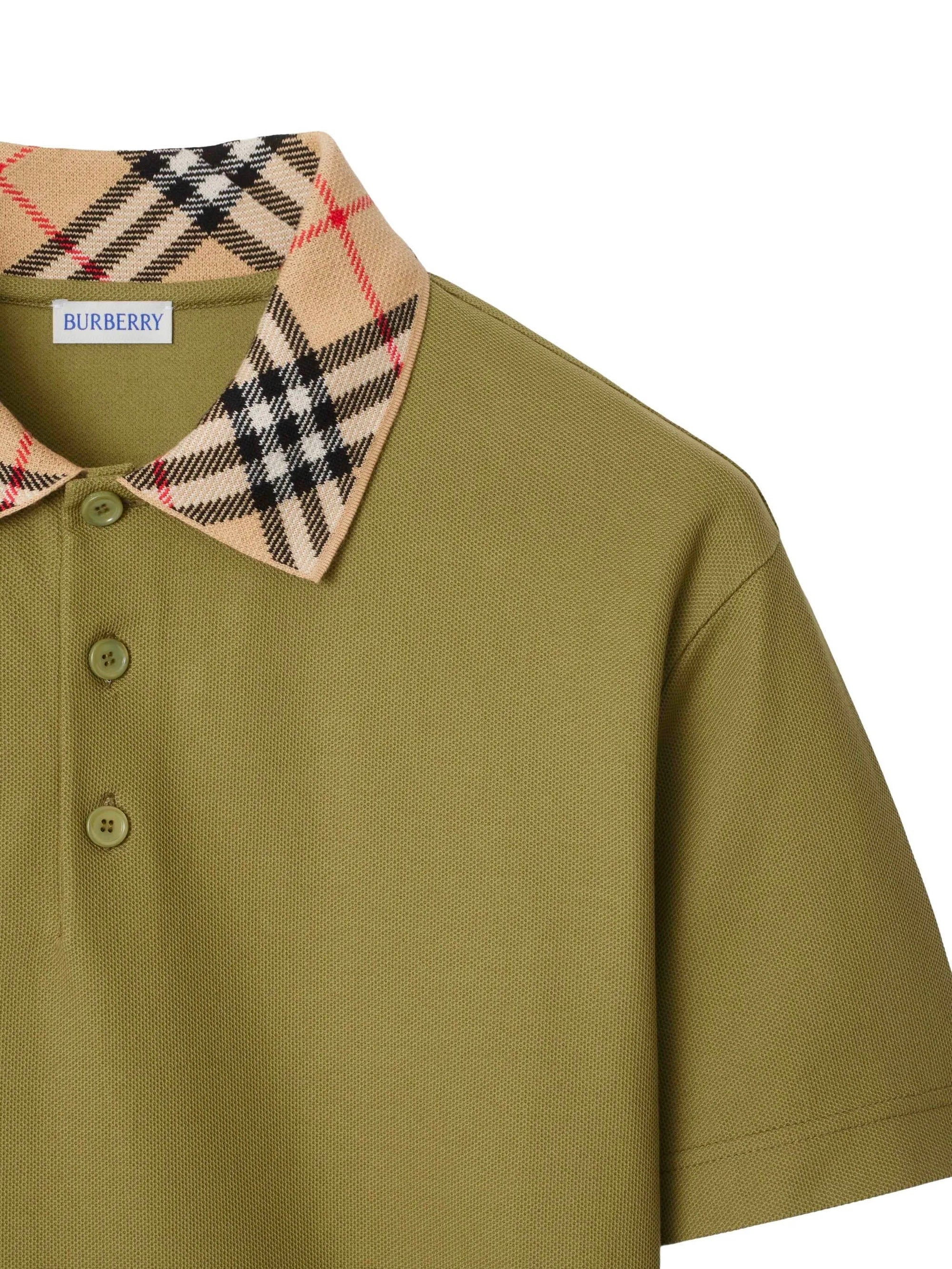Check Collar Polo Shirt BURBERRY – Гарантія оригінальності – вид 6