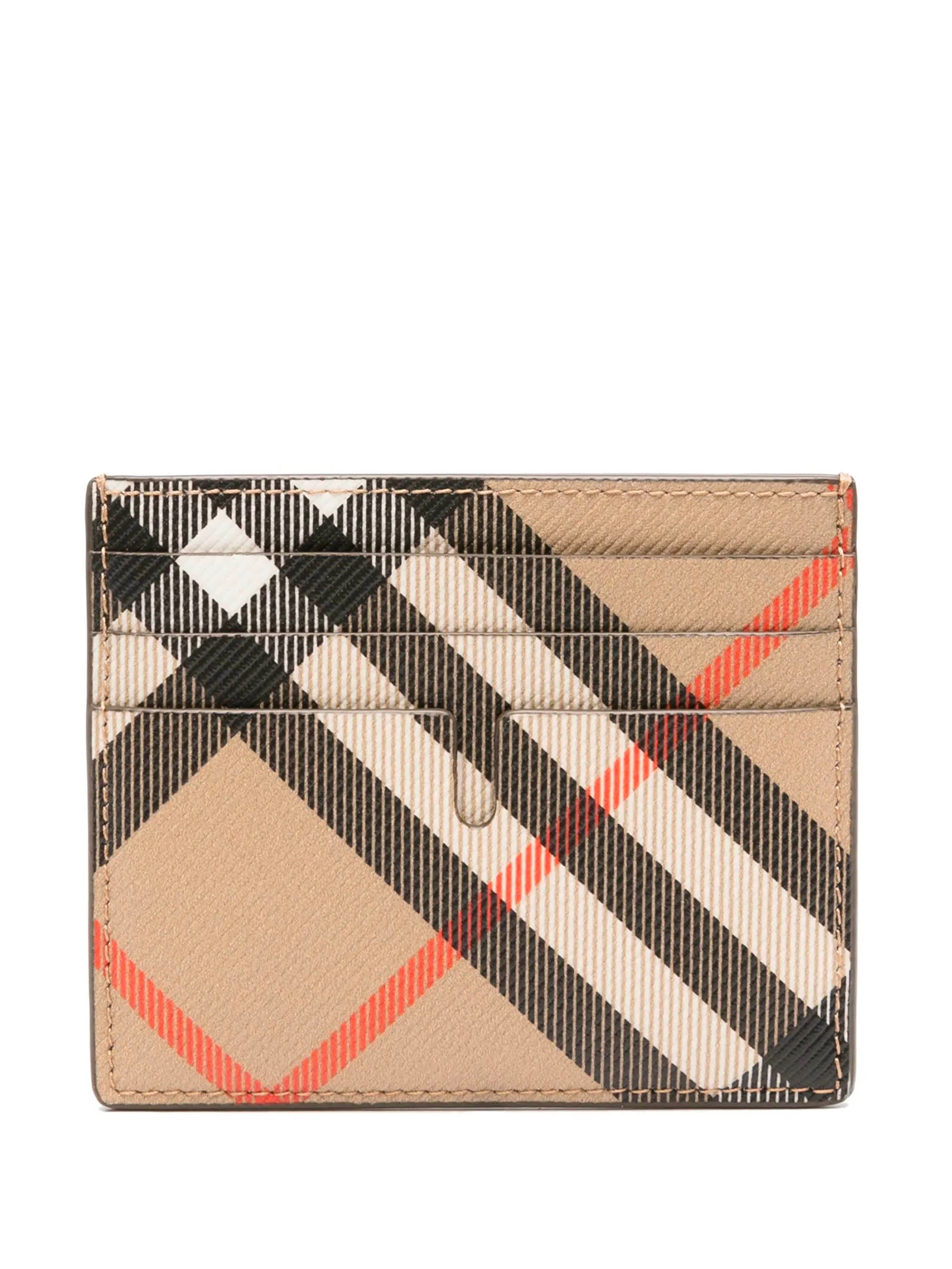 Tall Sandon Check Credit Card Holder BURBERRY – Гарантія оригінальності – боковий вид