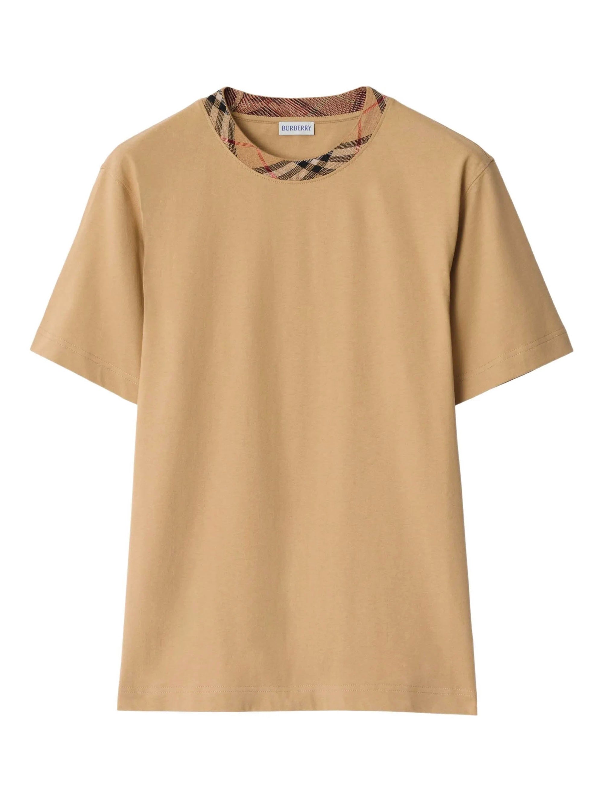 Оригінальна Check trim t-shirt BURBERRY – боковий вид
