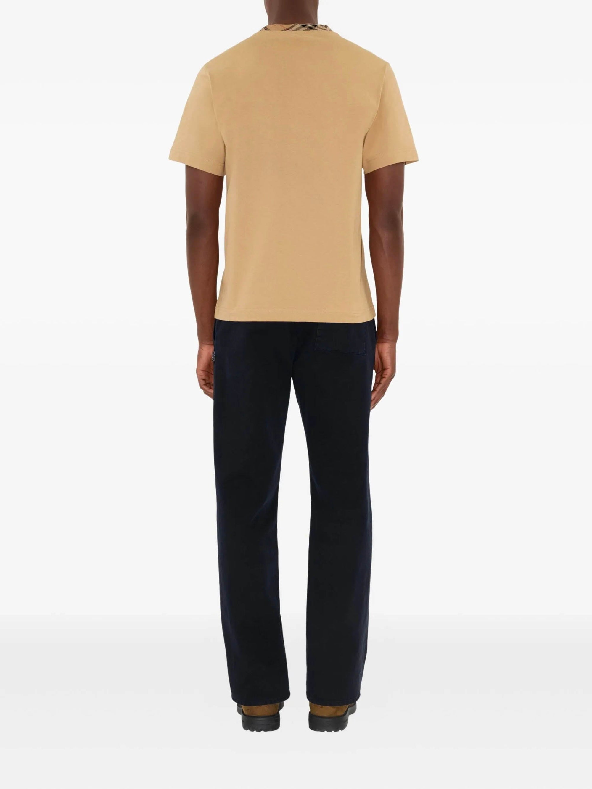 Оригінальна Check trim t-shirt BURBERRY – збільшений вид