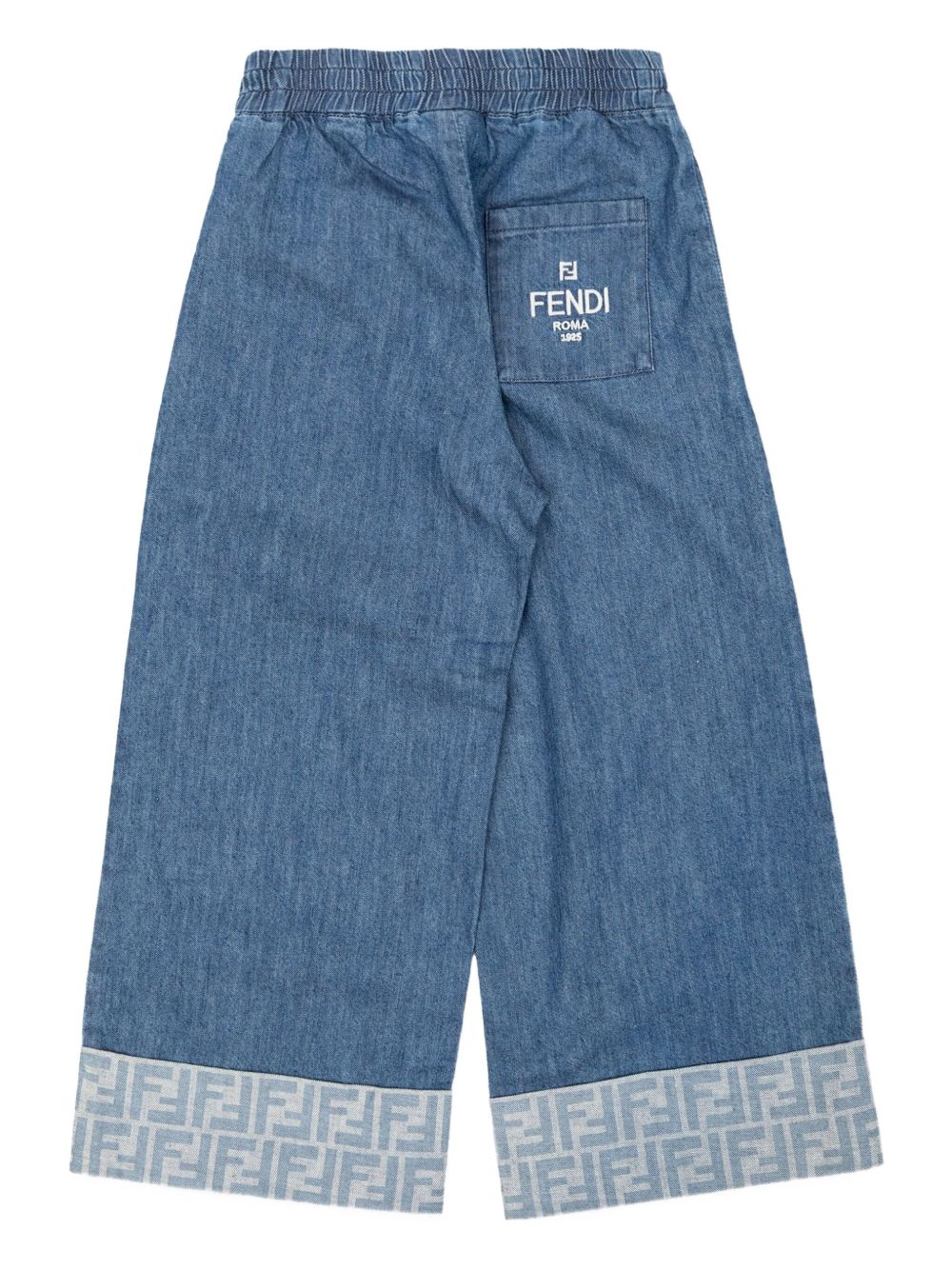 Denim junior trousers FENDI – Гарантія оригінальності – вид ззаду