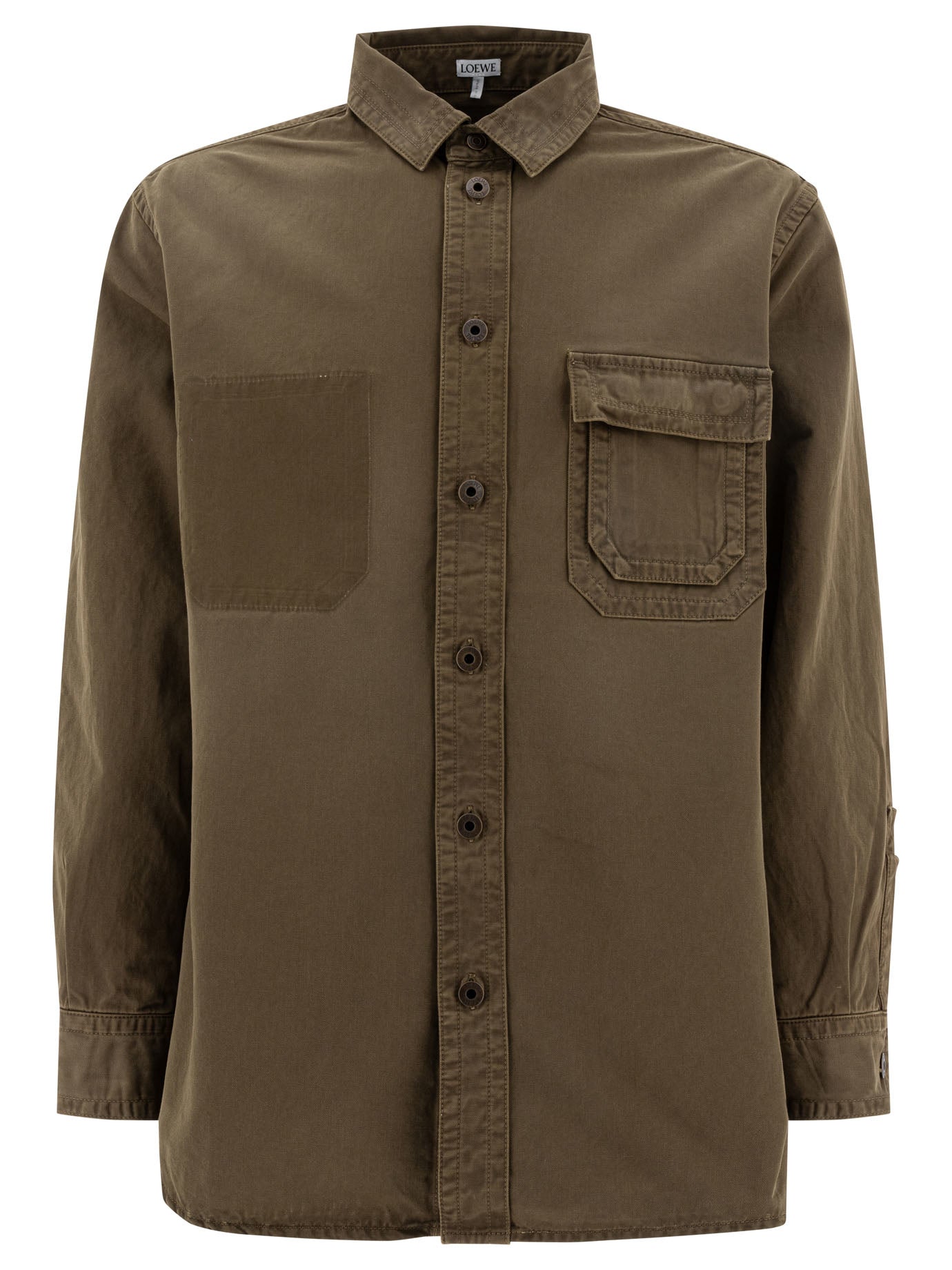 Cotton Overshirt Jacket LOEWE оригінал – Купити в Україні – боковий вид