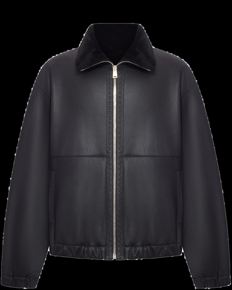 BG_REMOVED_CATALOG_BLACK SHEEPSKIN BLOUSON - FENDI