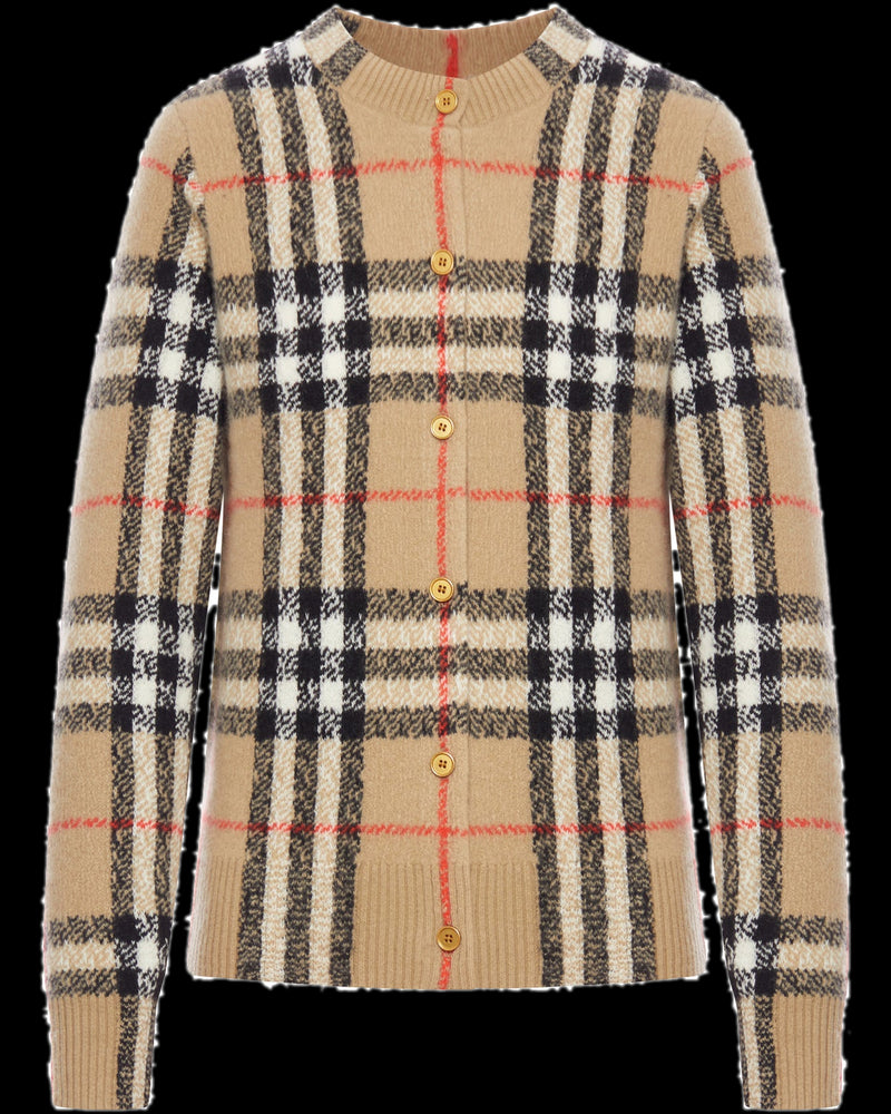 BG_REMOVED_CATALOG_WOOL AND CASHMERE CHECK CARDIGAN - BURBERRY