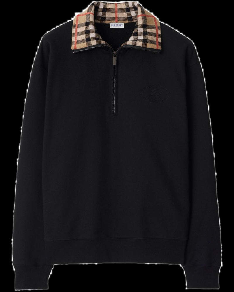 BG_REMOVED_CATALOG_Check Collar Half-zip Sweatshirt - BURBERRY