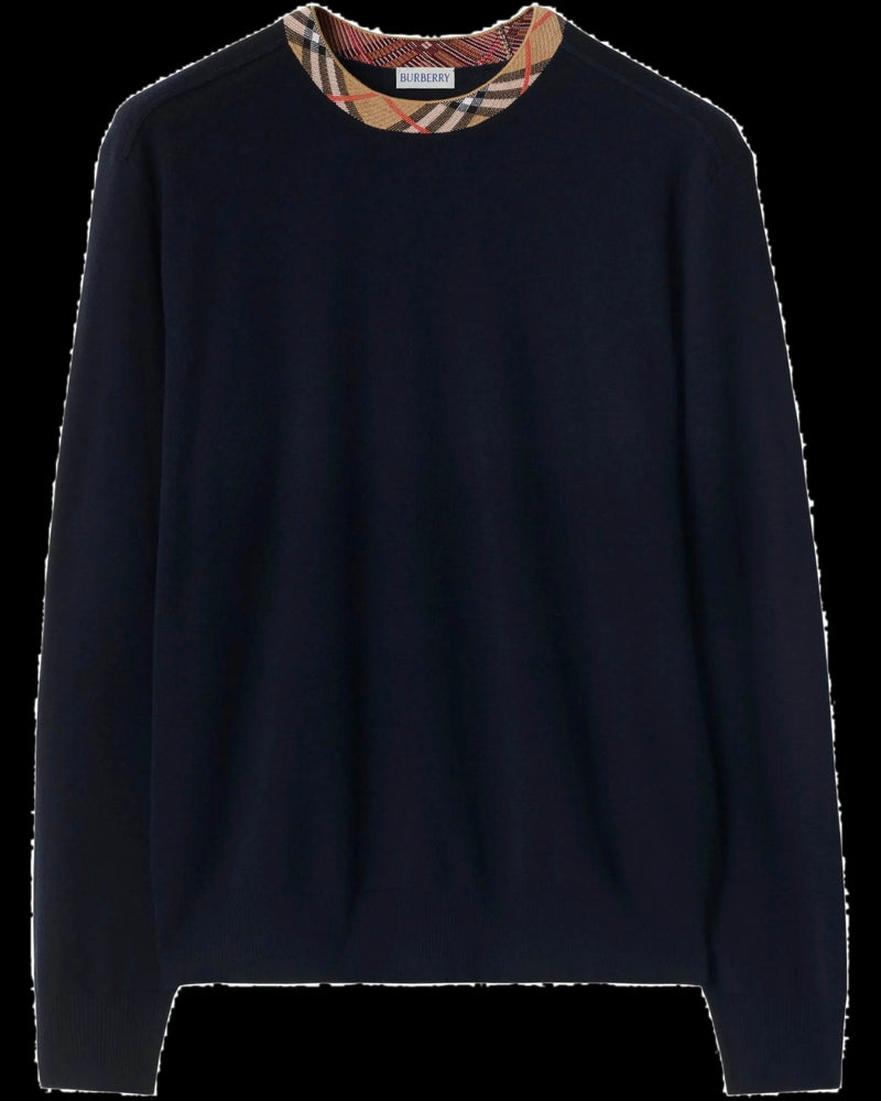 BG_REMOVED_CATALOG_Check Trim Wool Sweater - BURBERRY