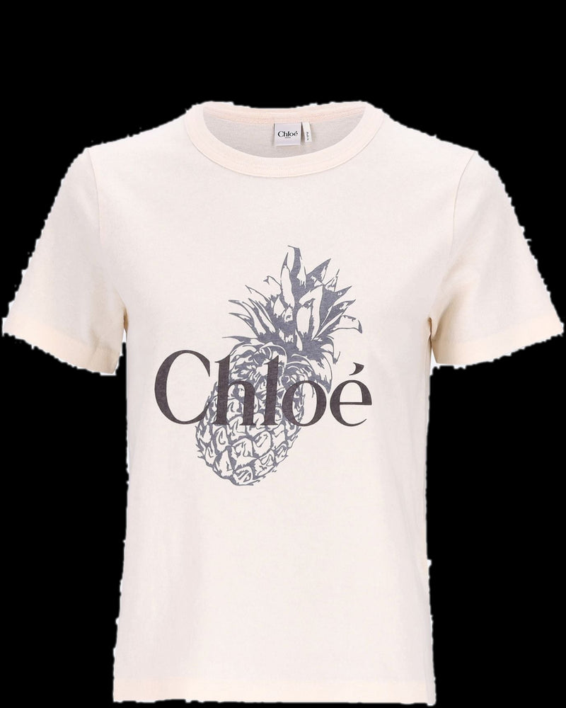 BG_REMOVED_CATALOG_Pineapple logo fitted t-shirt - CHLOE