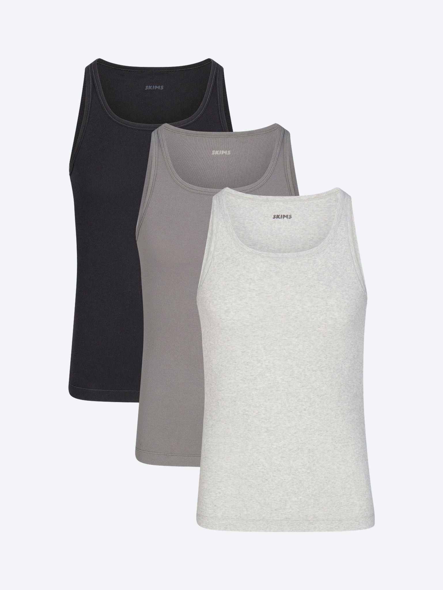 cotton rib tank 3 pack SKIMS – Гарантія оригінальності – боковий вид