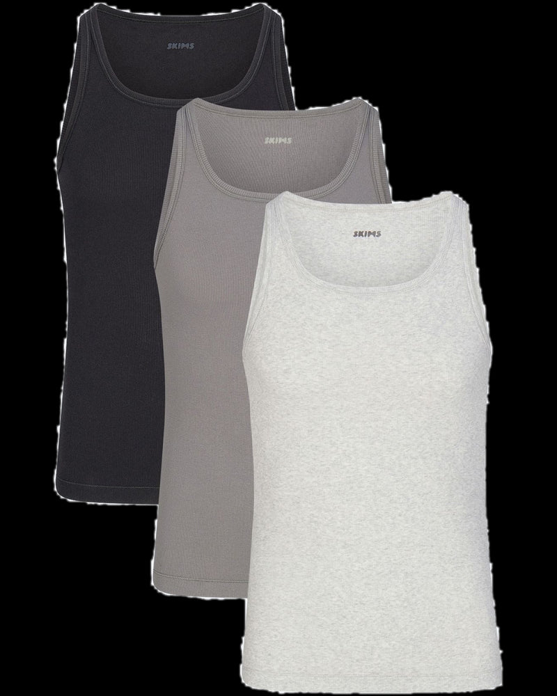 BG_REMOVED_CATALOG_cotton rib tank 3 pack - SKIMS
