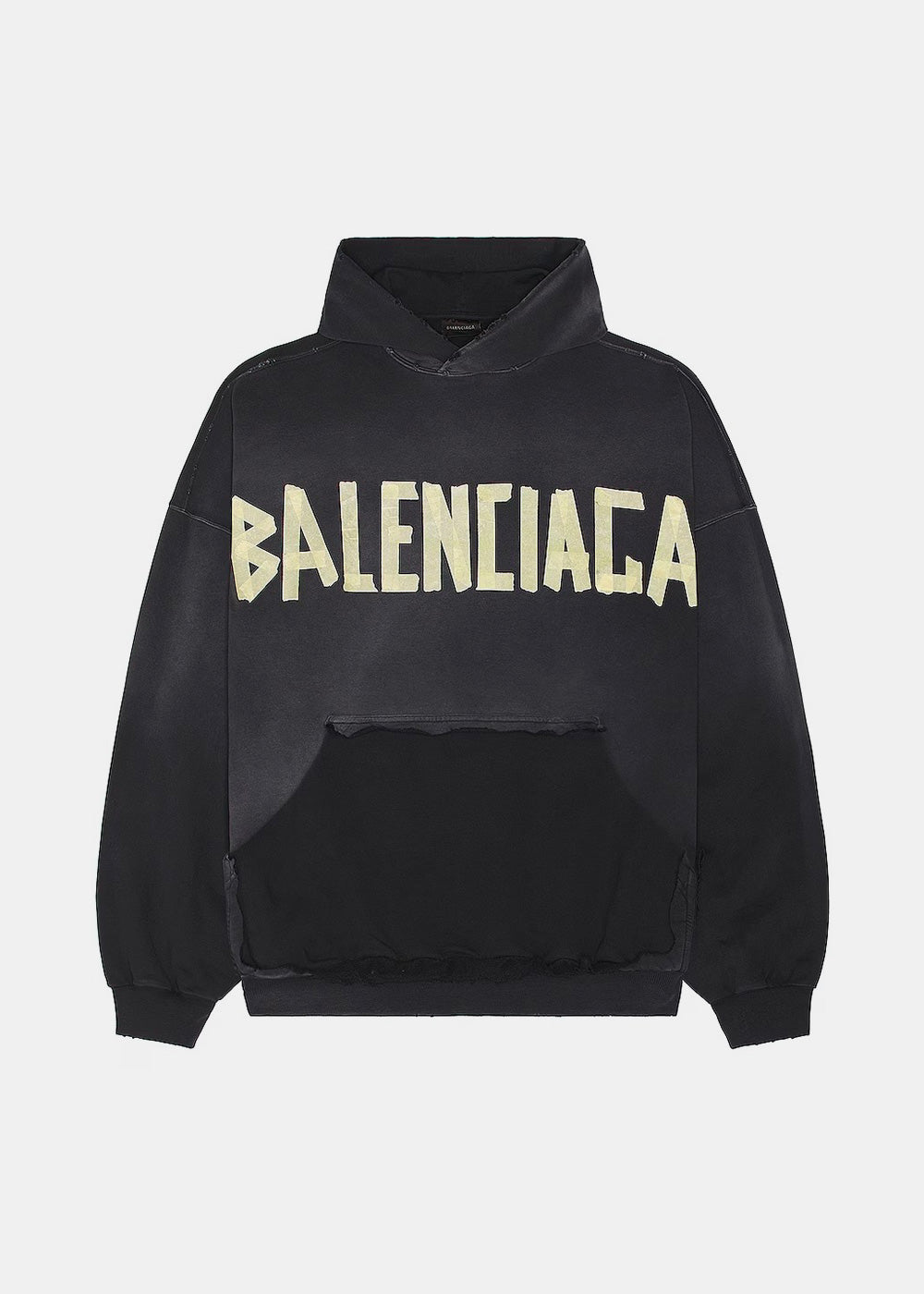 Black Ripped Pocket Hoodie Balenciaga оригінал – Купити в Україні – боковий вид