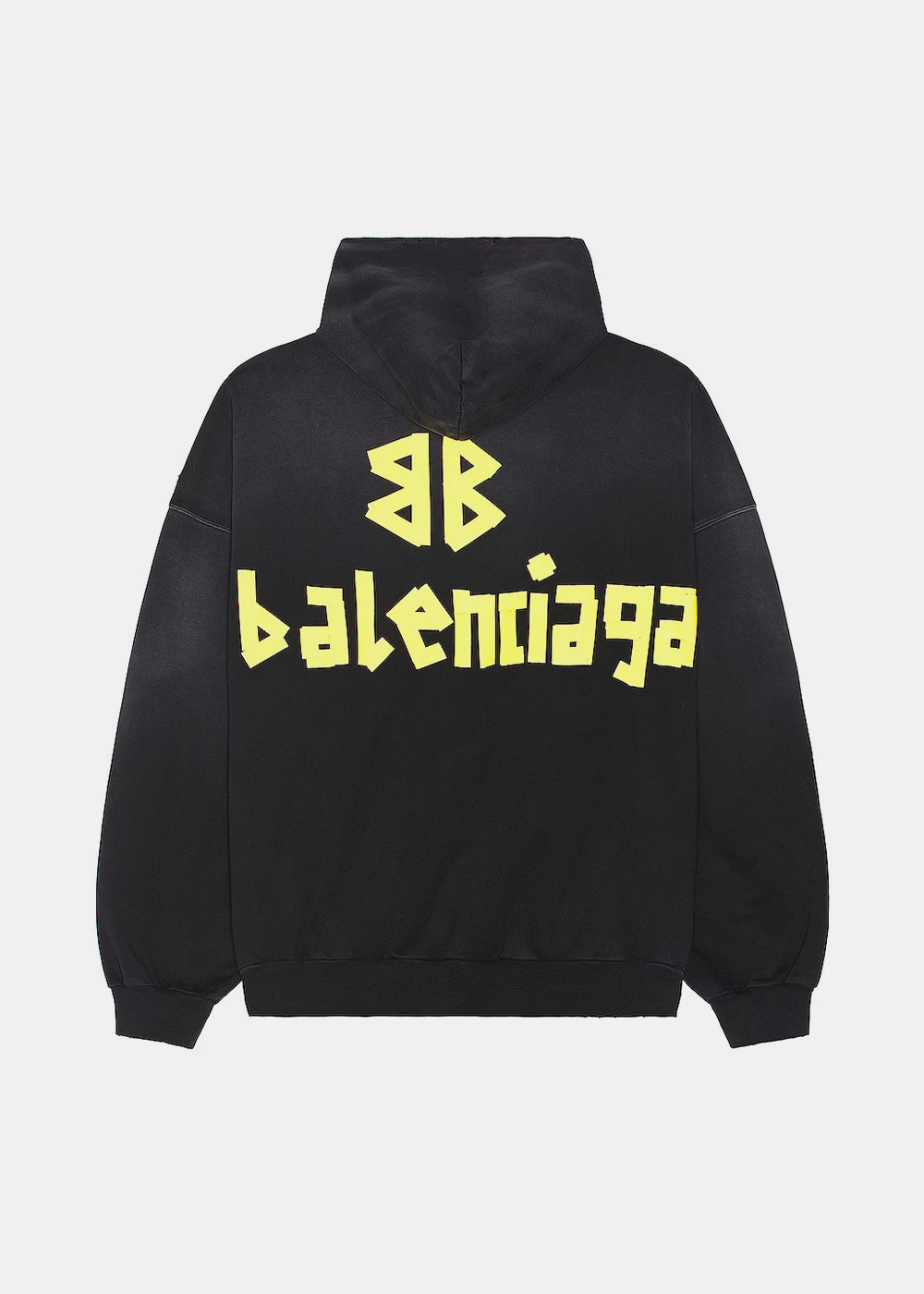 Black Ripped Pocket Hoodie Balenciaga оригінал – Купити в Україні – вид ззаду
