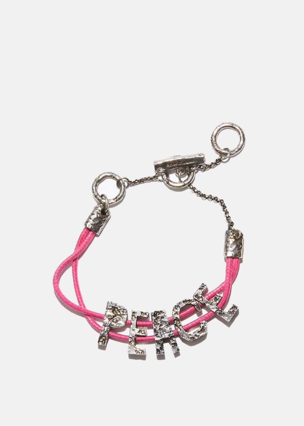 Pink & Silver Peace Bracelet Acne studios оригінал – Купити в Україні – боковий вид