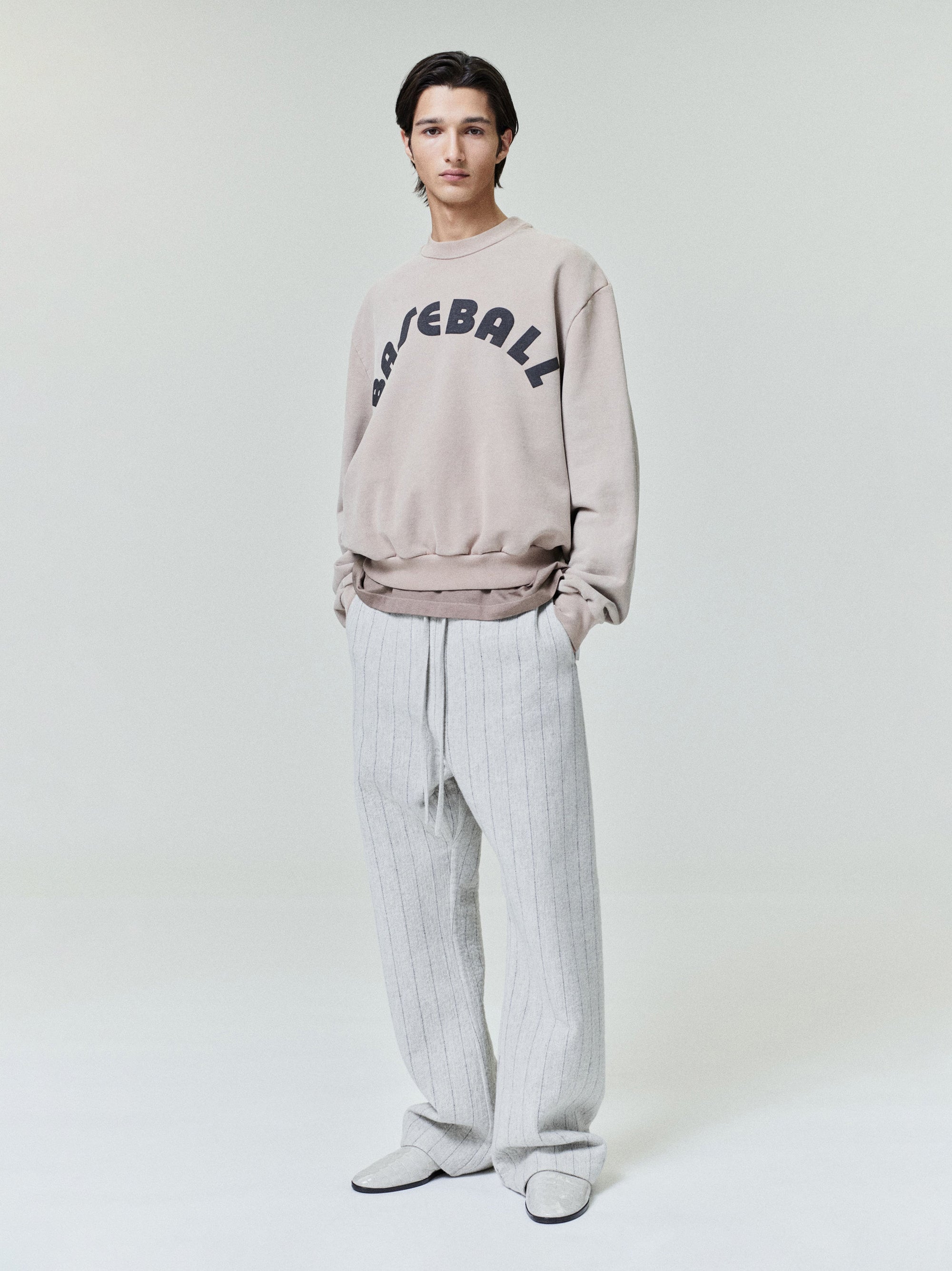 Double Face Wool Baseball Flared Pants Fear of god – Гарантія оригінальності – боковий вид - FEAR OF GOD