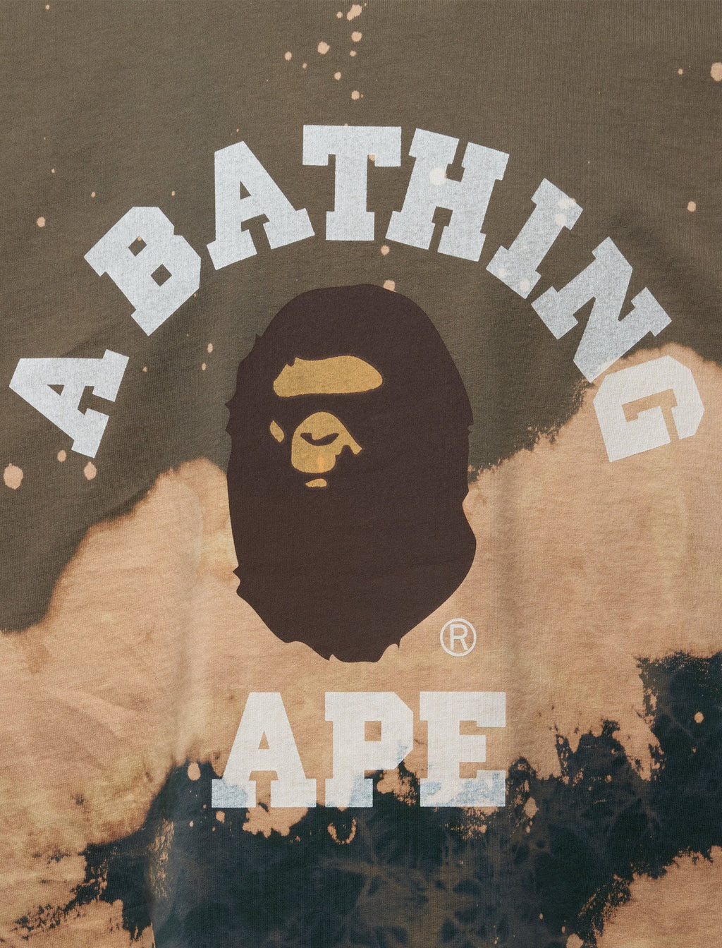 Оригінальна Tie Dye College Tee A bathing ape – вид ззаду