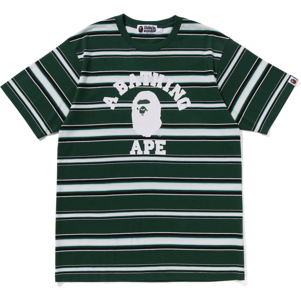 Оригінальна Mens Ape Head College Stripe Tee A bathing ape – боковий вид