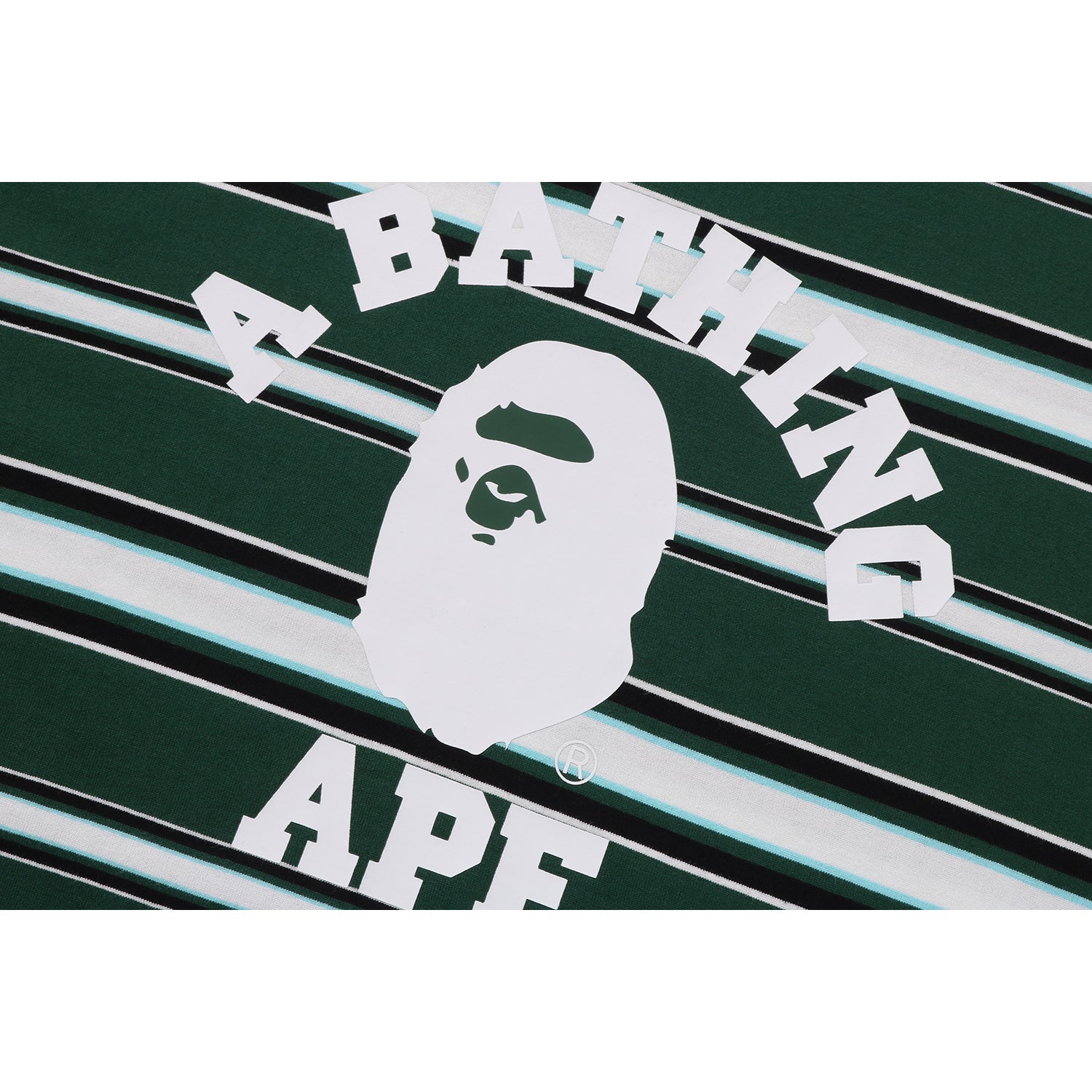 Оригінальна Mens Ape Head College Stripe Tee A bathing ape – детальний вид