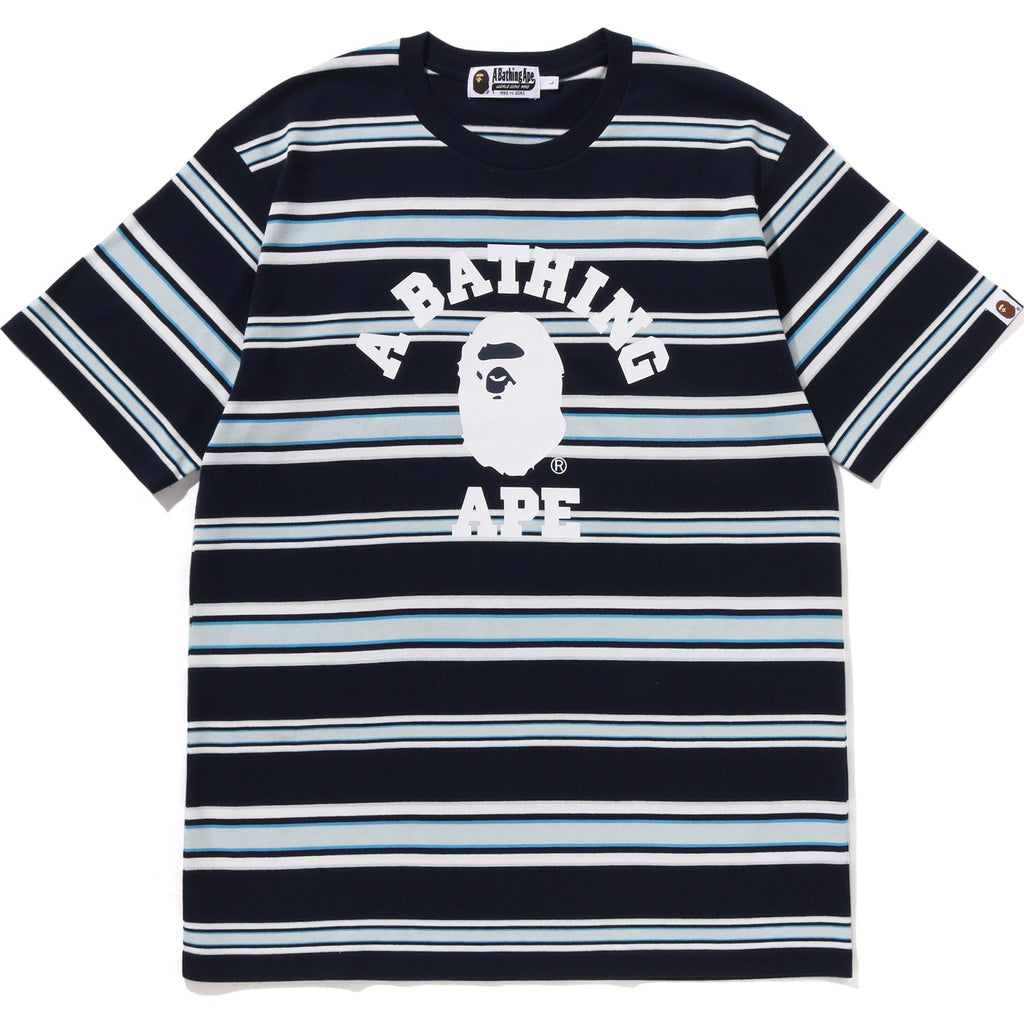 Оригінальна Mens Ape Head College Stripe Tee A bathing ape – збільшений вид