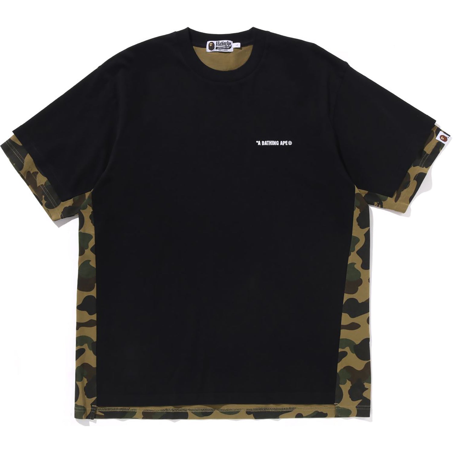 Оригінальна 1st Camo Heavy Washed Blocking Relaxed Fit Tee Mens A bathing ape – боковий вид