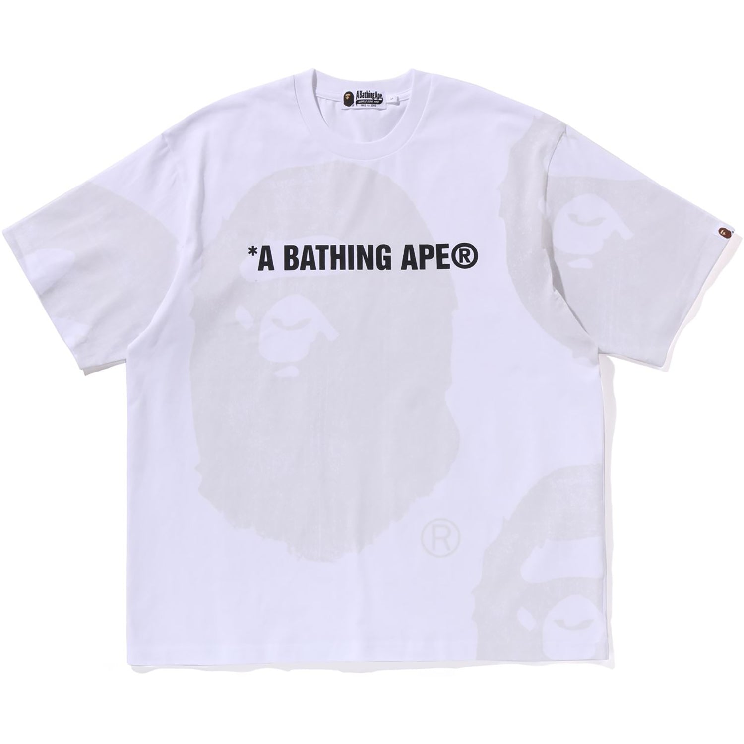 Оригінальна Water Print Ape Head Relaxed Fit Tee Mens A bathing ape – боковий вид
