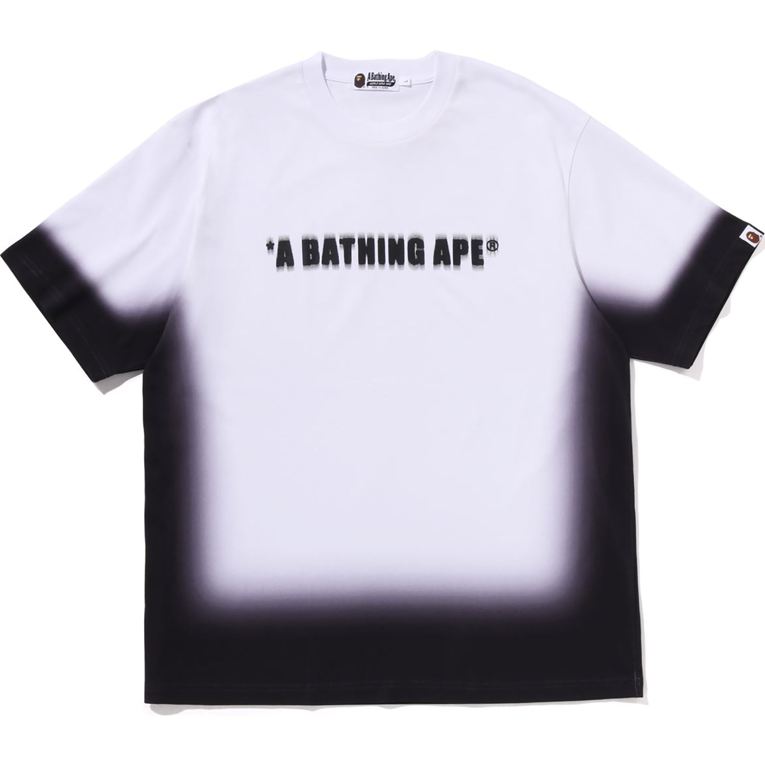 Оригінальна Spray Print Bathing Ape Logo Relaxed Fit Tee Mens A bathing ape – боковий вид