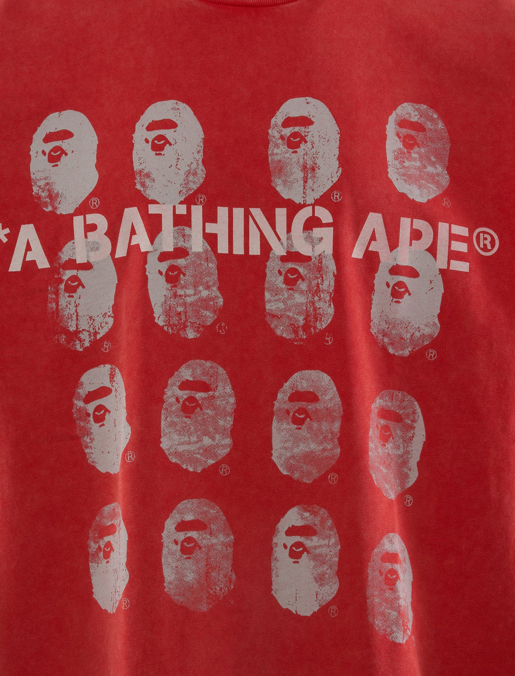 Garment Dyed Logo Tee A bathing ape оригінал – Купити в Україні – вид ззаду