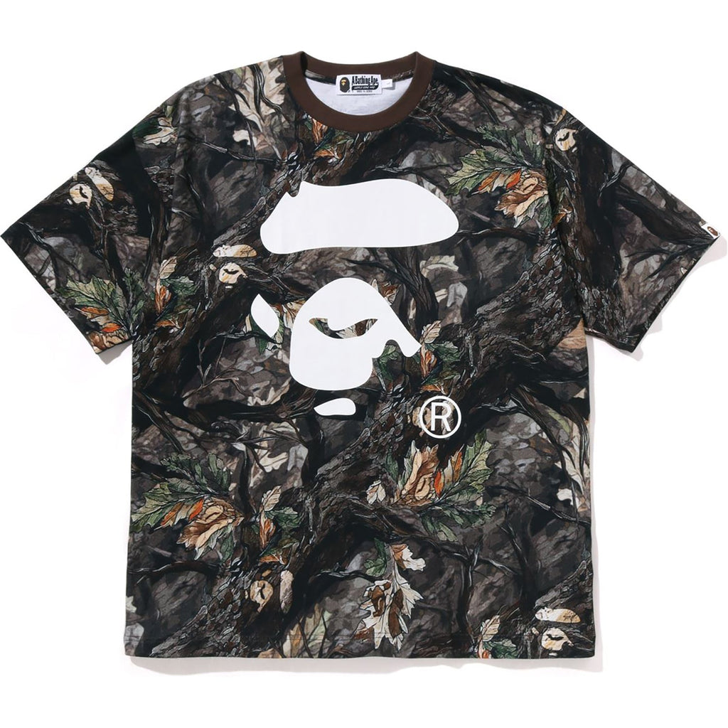 Оригінальна Tree Edge Camo Ape Face Relaxed Fit Tee Mens A bathing ape – боковий вид
