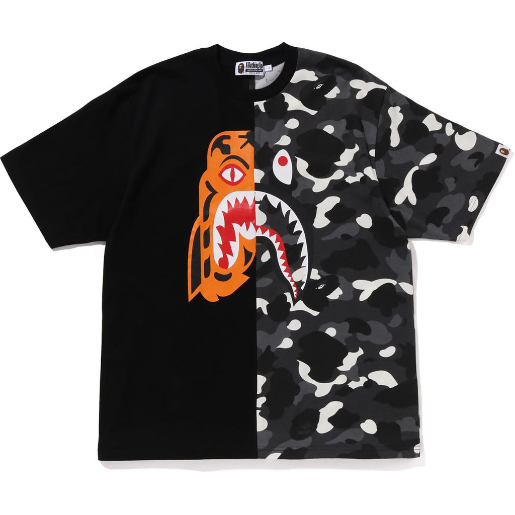 Оригінальна City Camo Tiger Shark Relaxed Fit Tee Mens A bathing ape – боковий вид