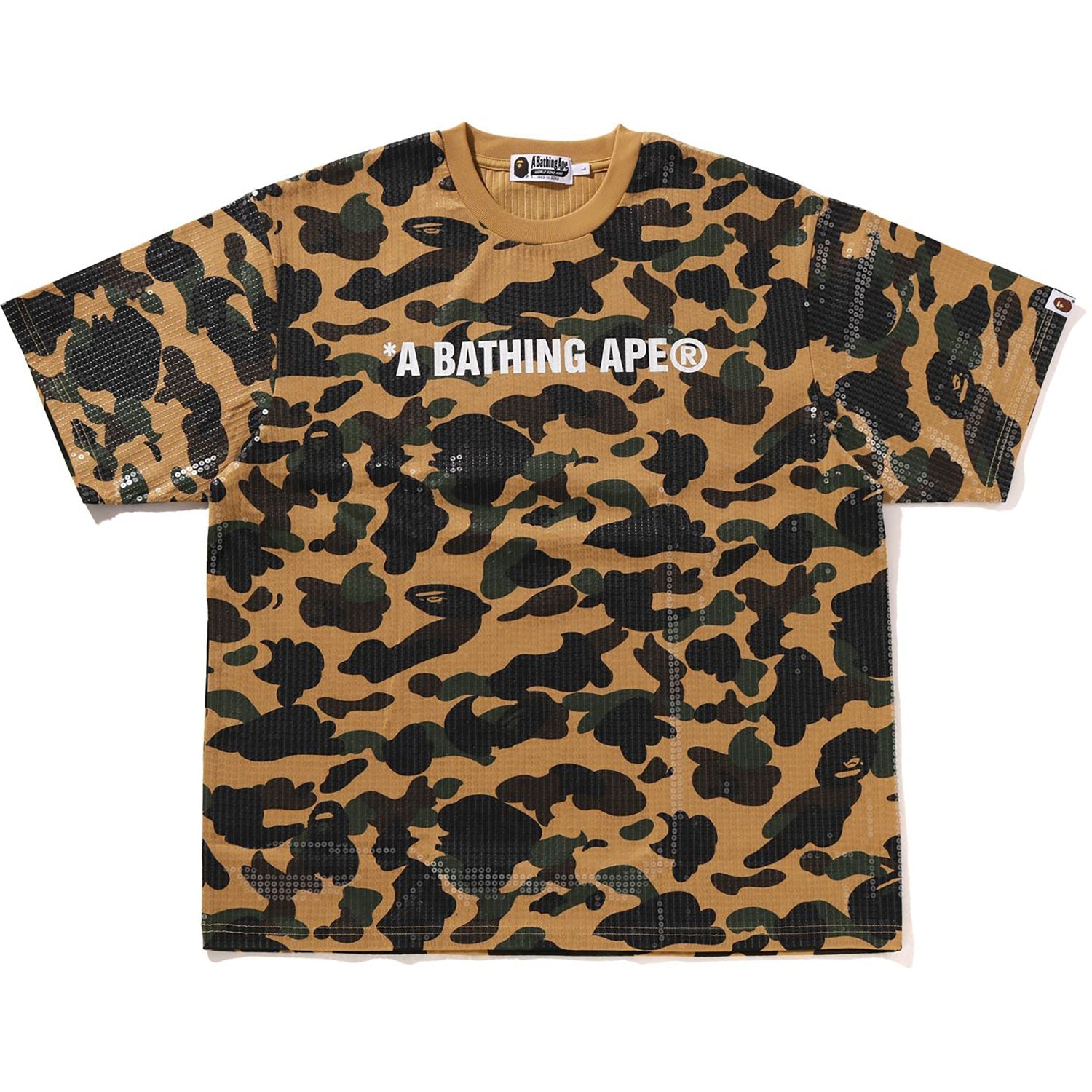 Оригінальна 1st Camo Logo Relaxed Fit Sequin Tee Mens A bathing ape – боковий вид