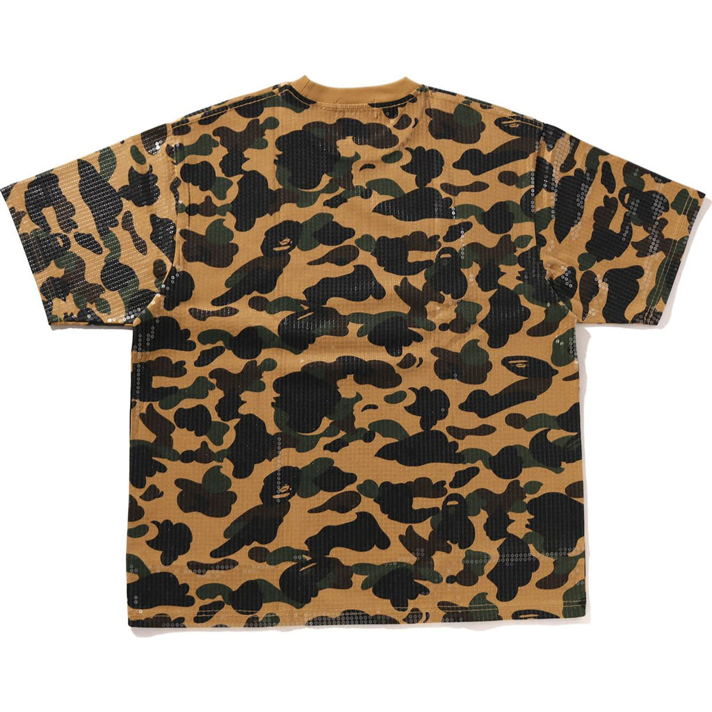 Оригінальна 1st Camo Logo Relaxed Fit Sequin Tee Mens A bathing ape – вид ззаду