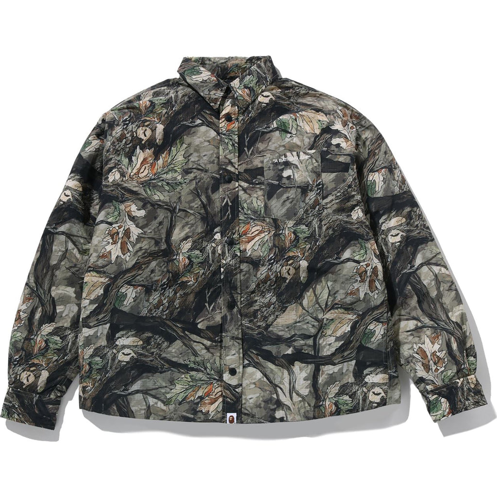Tree Edge Camo Down Shirt Jacket Mens A bathing ape – Гарантія оригінальності – боковий вид