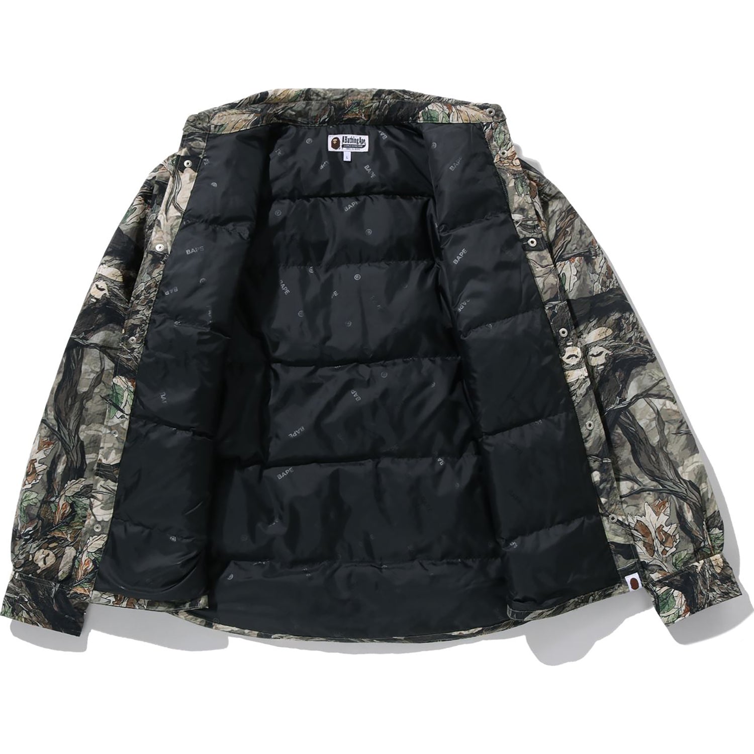 Tree Edge Camo Down Shirt Jacket Mens A bathing ape – Гарантія оригінальності – детальний вид