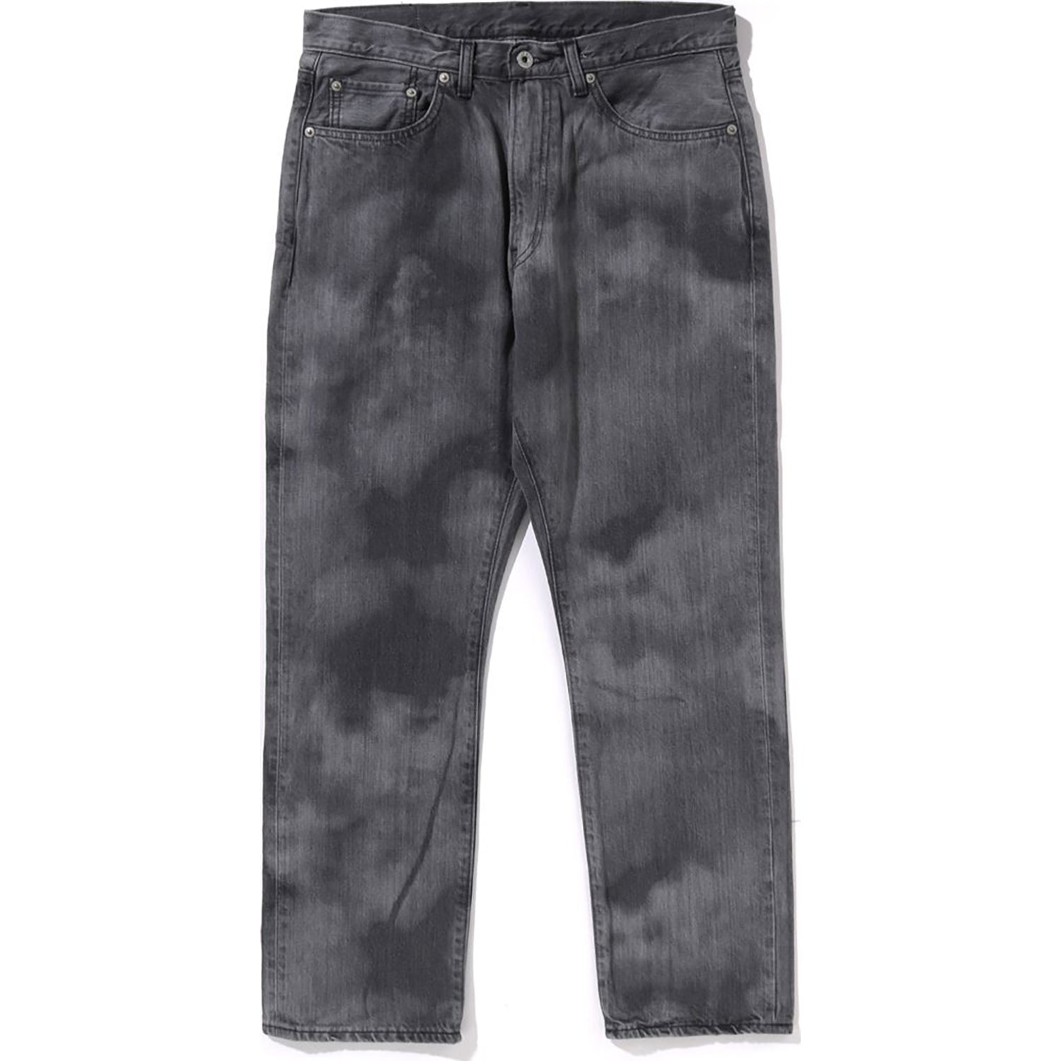 Оригінальна High Tone Bleach Regular Fit Denim Pants Mens A bathing ape – боковий вид