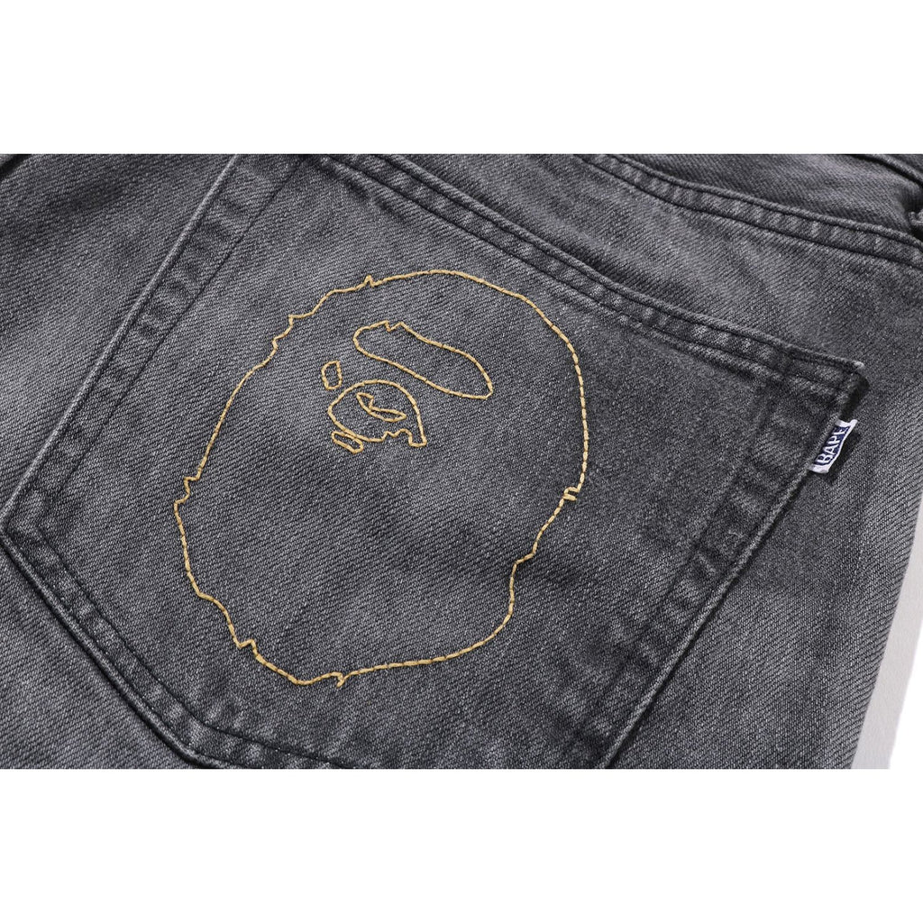 Оригінальна High Tone Bleach Regular Fit Denim Pants Mens A bathing ape – детальний вид