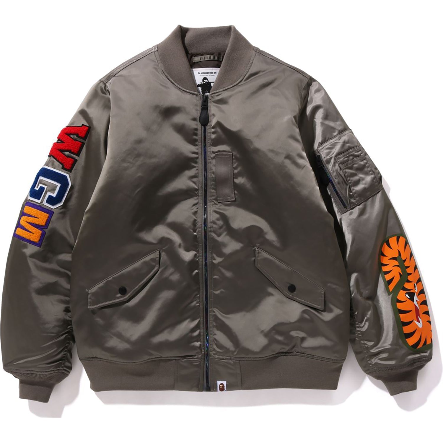 Shark Loose Fit Ma-1 Mens A bathing ape – Гарантія оригінальності – боковий вид