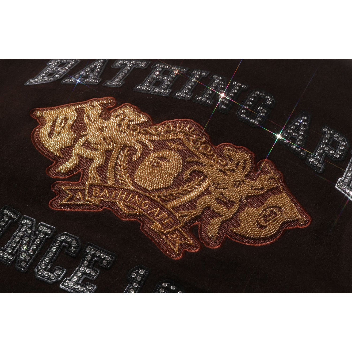Оригінальна Line Camo Multi Logo Wool Varsity Jacket Mens A bathing ape – вид 7
