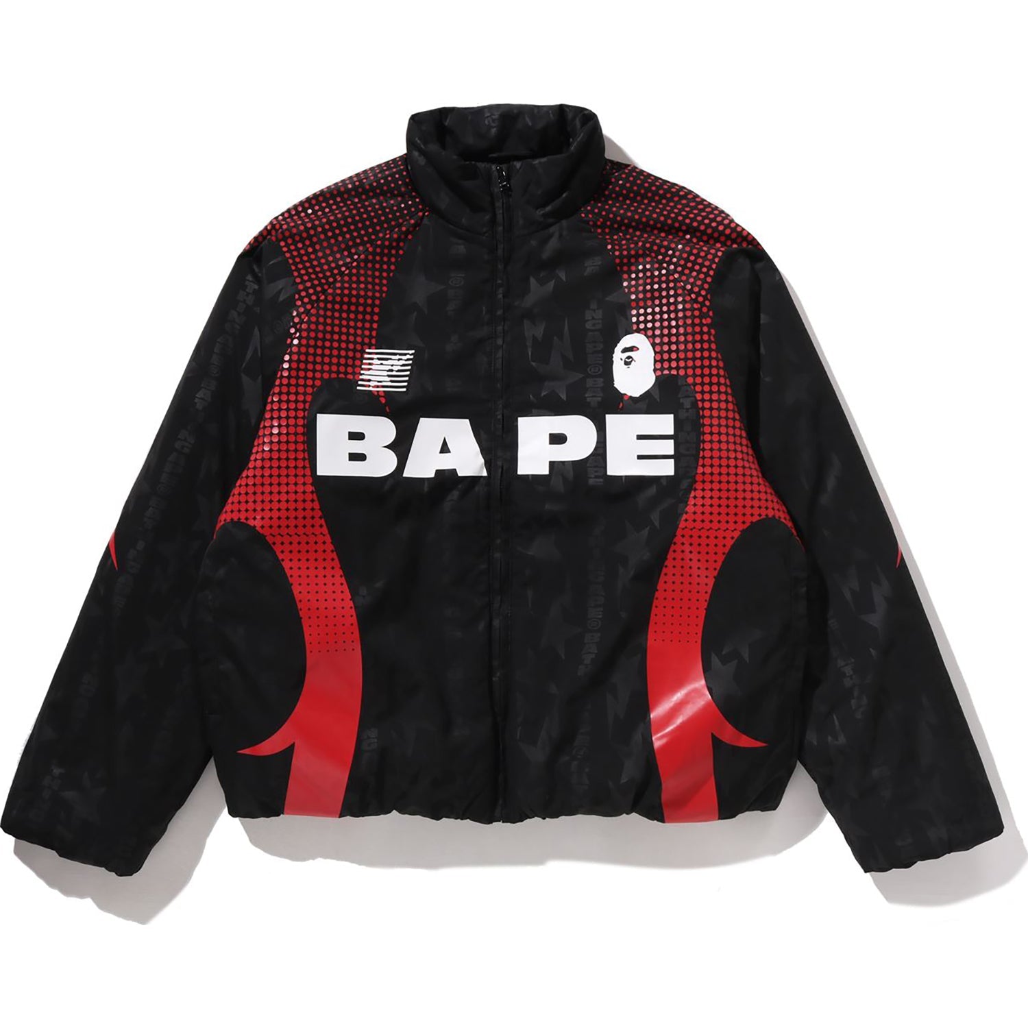 Aba Frame Monogram Jacquard Multi Logo Padded Jacket Mens A bathing ape – Гарантія оригінальності – боковий вид