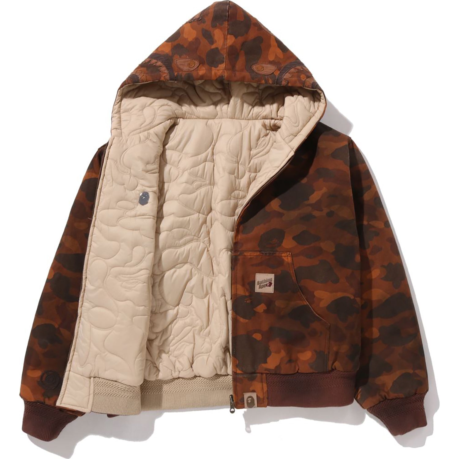 Solid 1st Camo Reversible Shark Zip Heavy Jacket Mens A bathing ape – Гарантія оригінальності – збільшений вид