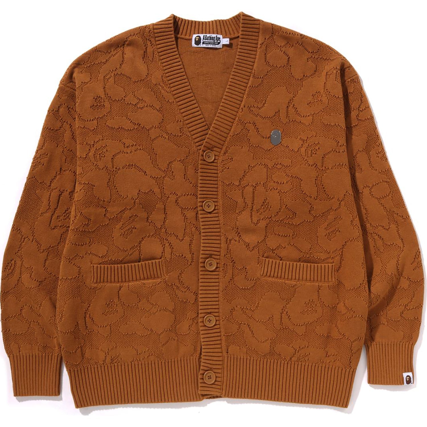 Оригінальна Solid Camo Jacquard One Point Cardigan Mens A bathing ape – збільшений вид