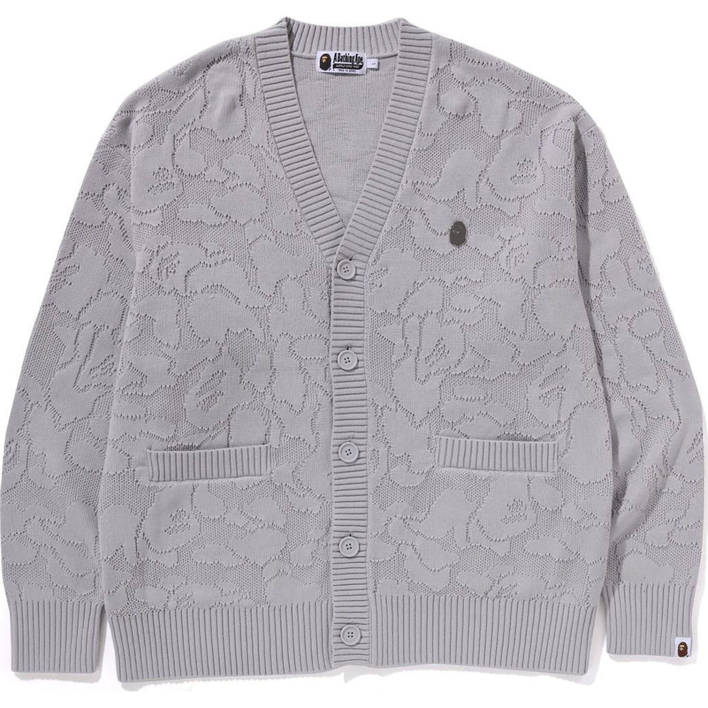 Оригінальна Solid Camo Jacquard One Point Cardigan Mens A bathing ape – боковий вид