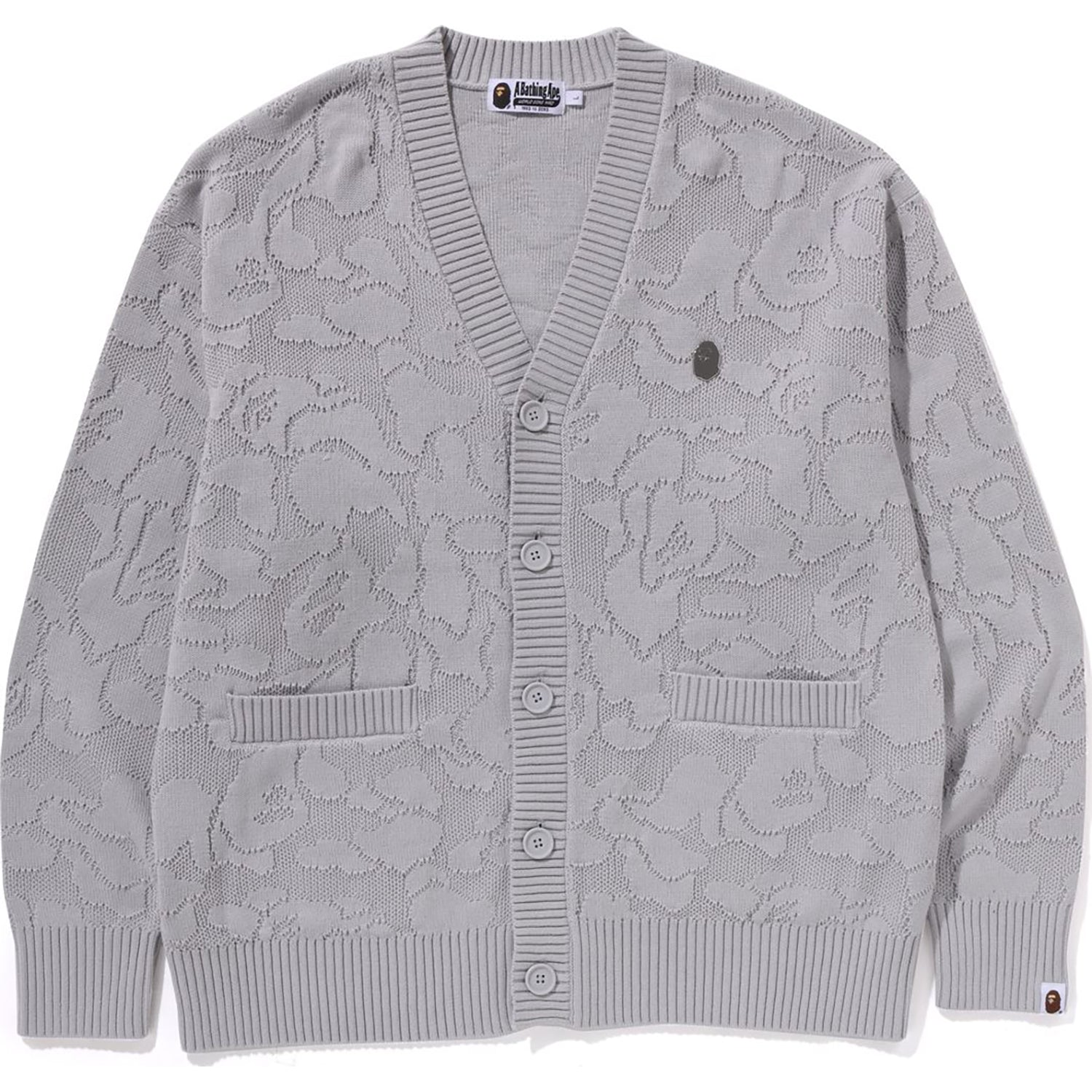 Оригінальна Solid Camo Jacquard One Point Cardigan Mens A bathing ape – боковий вид