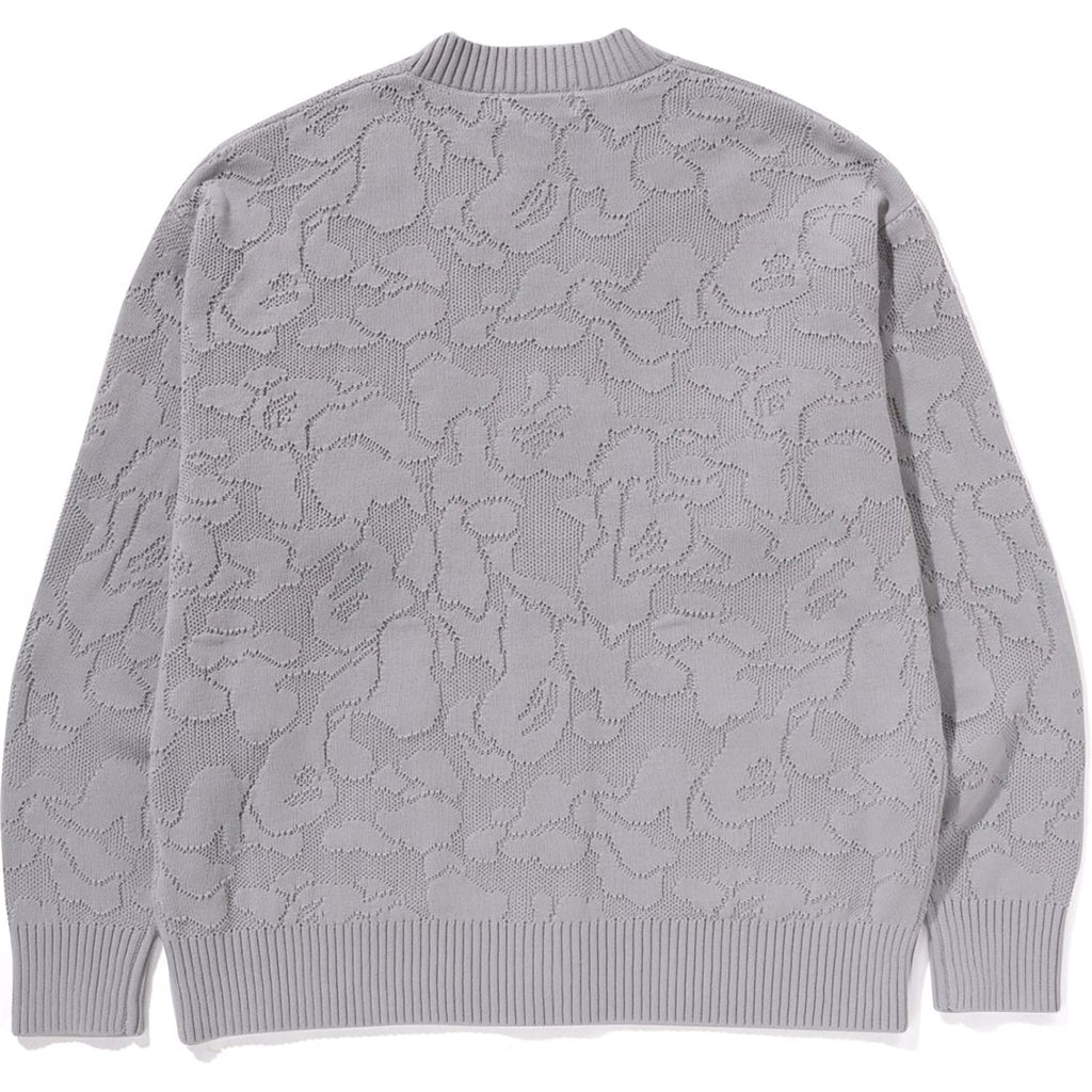 Оригінальна Solid Camo Jacquard One Point Cardigan Mens A bathing ape – вид ззаду