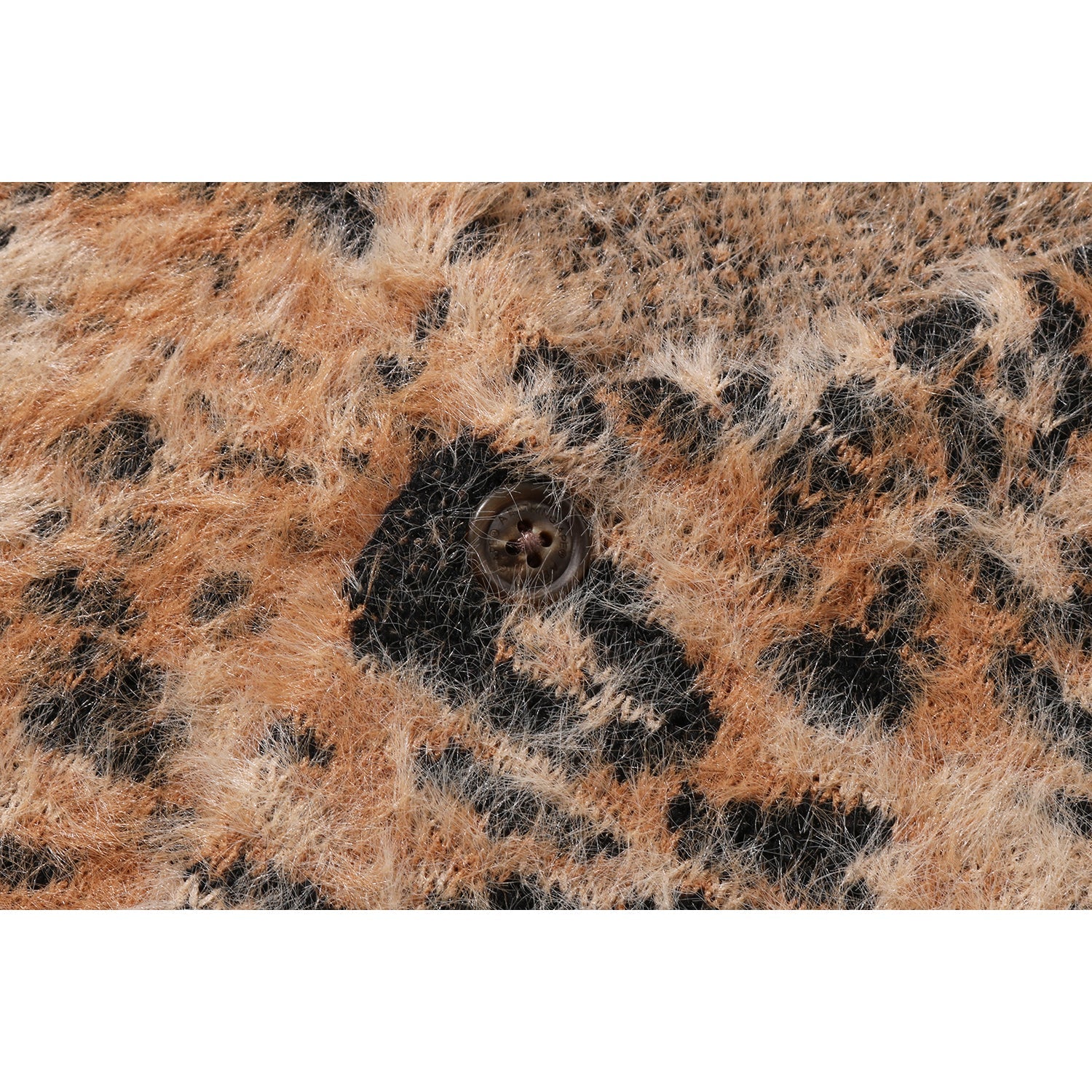 Wild Leopard Pattern Shaggy Cardigan Mens A bathing ape – Гарантія оригінальності – детальний вид