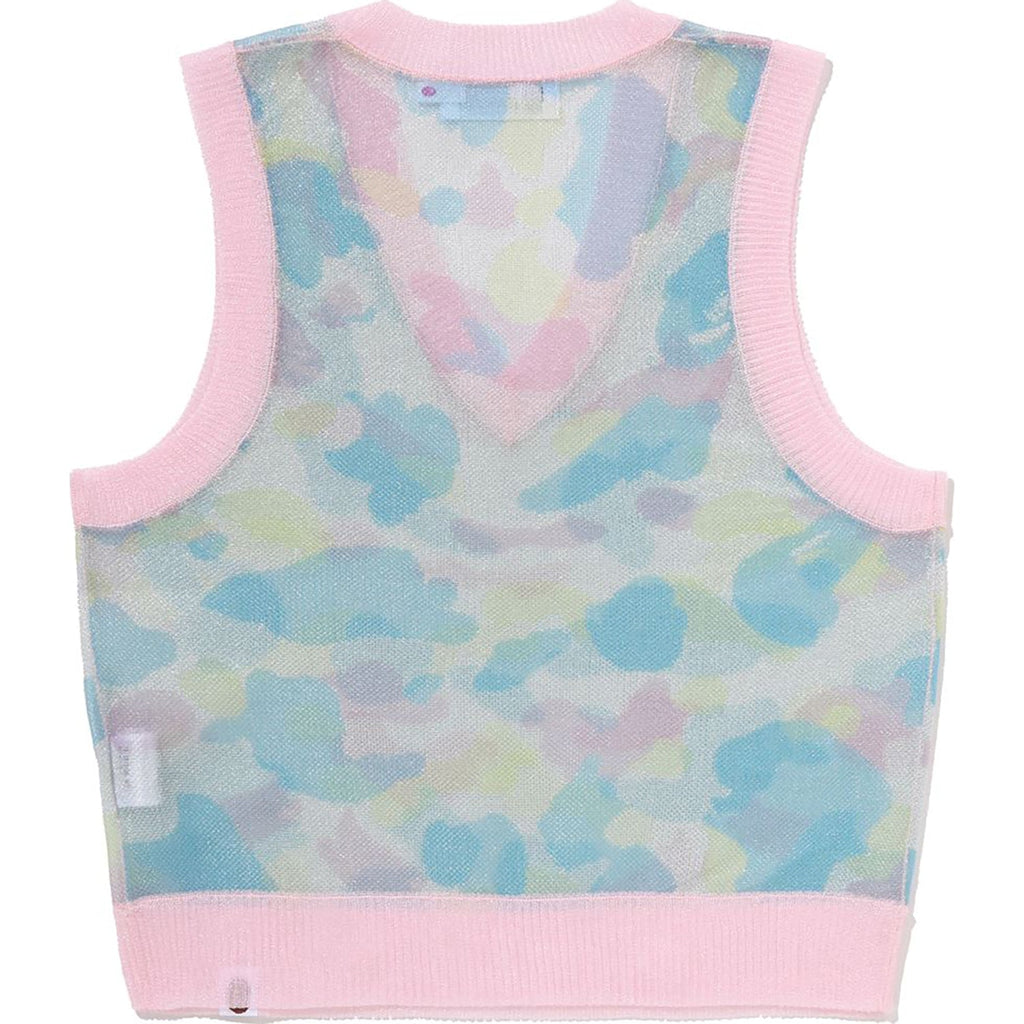 New Multi Camo Metallic Cropped Knit Vest Ladies A bathing ape – Гарантія оригінальності – вид ззаду